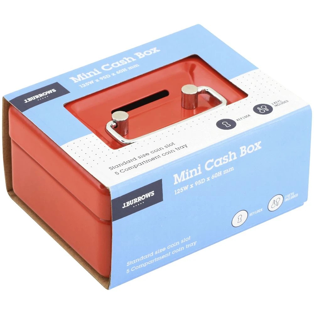 4 J.Burrows Mini Cash Box Red, 4 of 4