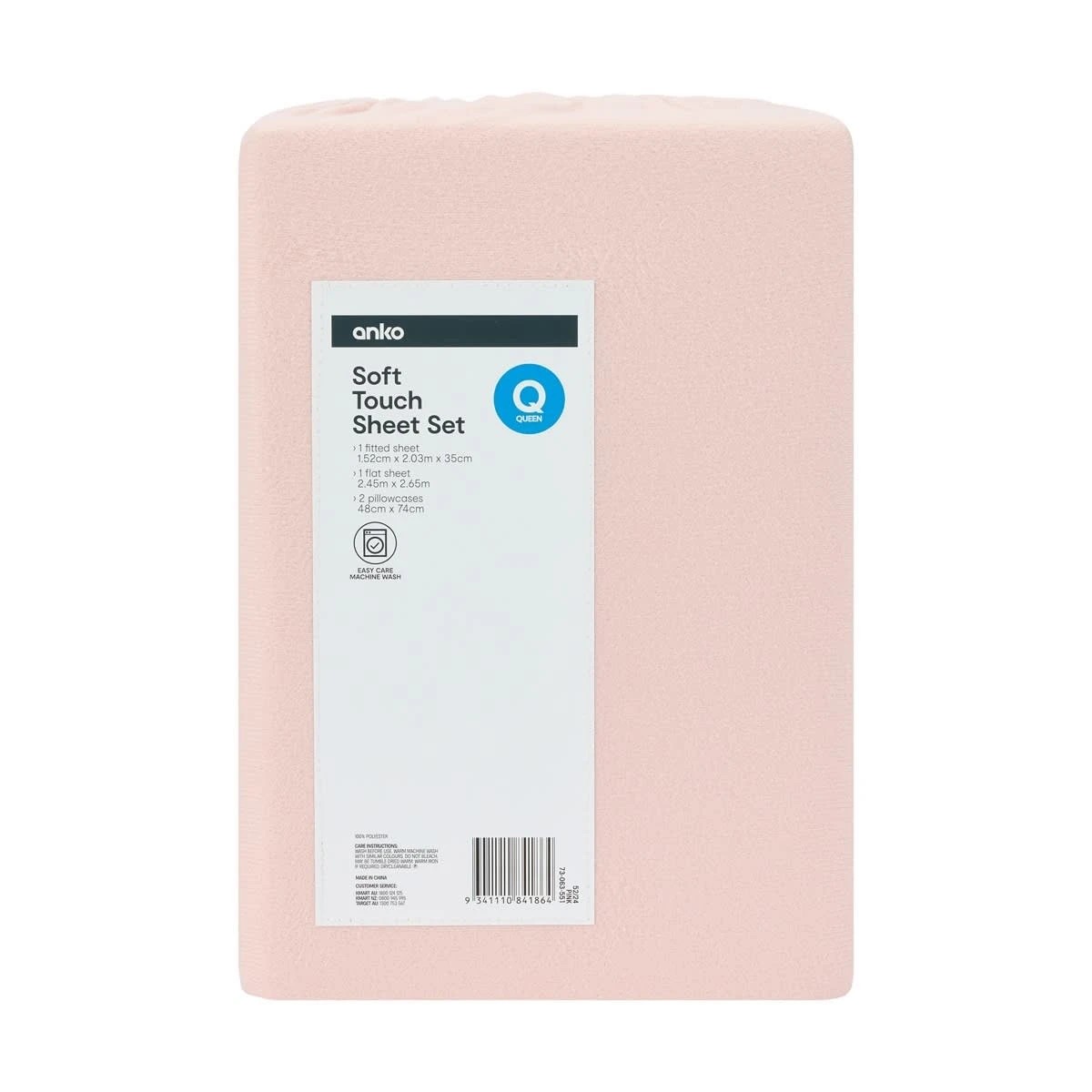 7 Soft Touch Sheet Set - Queen Bed, Pink, 7 of 7