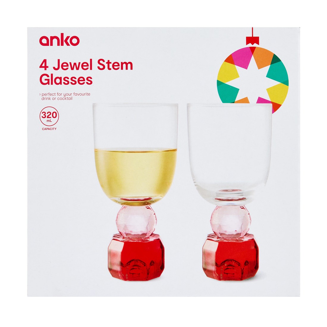 6 4 Jewel Stem Glasses, 6 of 6