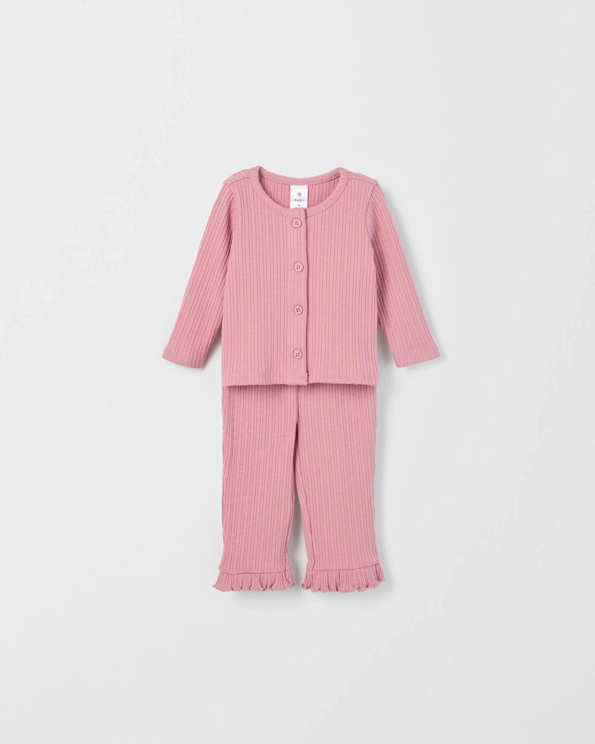 4 Target Baby Baby Rib Cardigan and Pants Set FOXGLOVE, 4 of 5