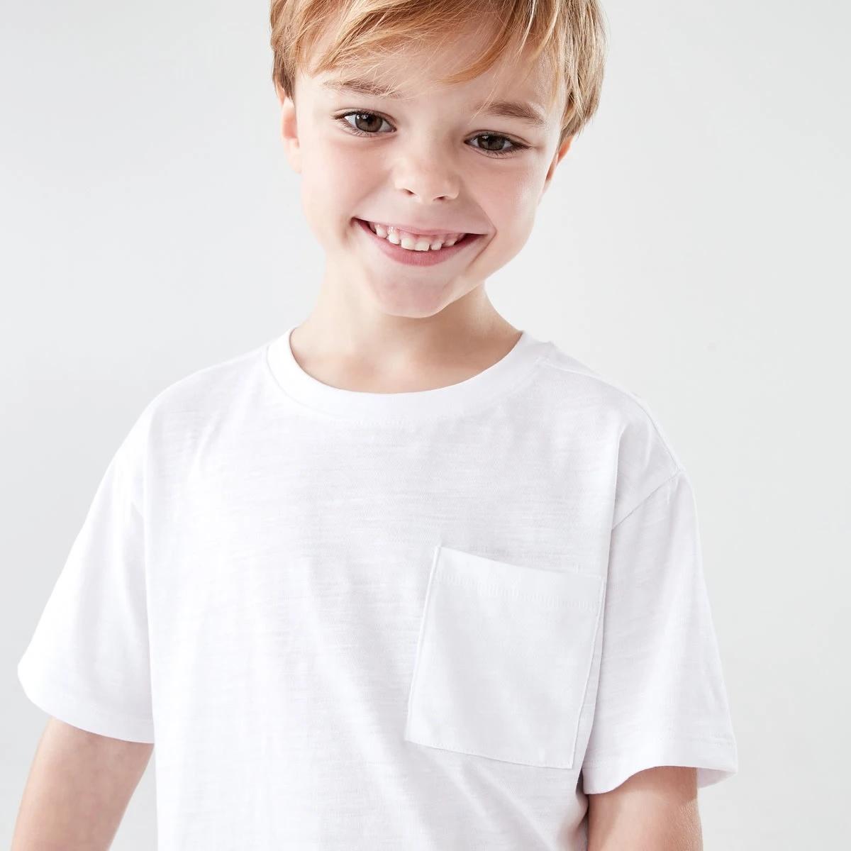 3 Plain Cotton T-shirt WHITE, 3 of 6