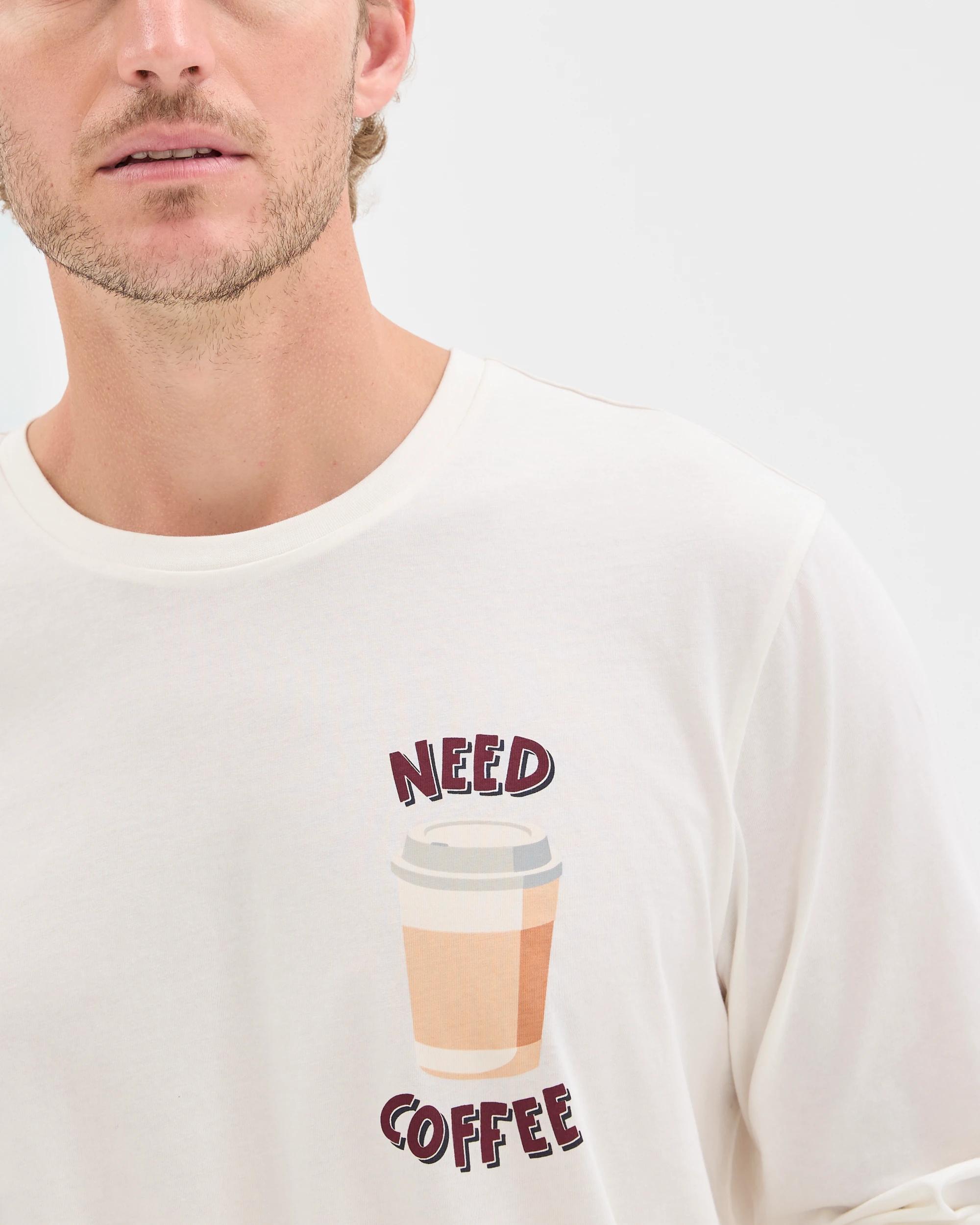 6 Maxx Australian Cotton Long Sleeve Sleep Top NEED COFFEE, 6 of 6