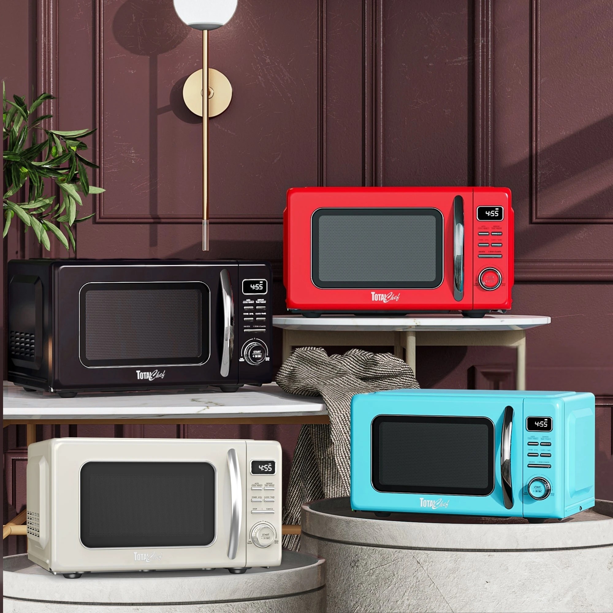 7 Total Chef Retro Microwave Oven 25L - Blue, 7 of 7