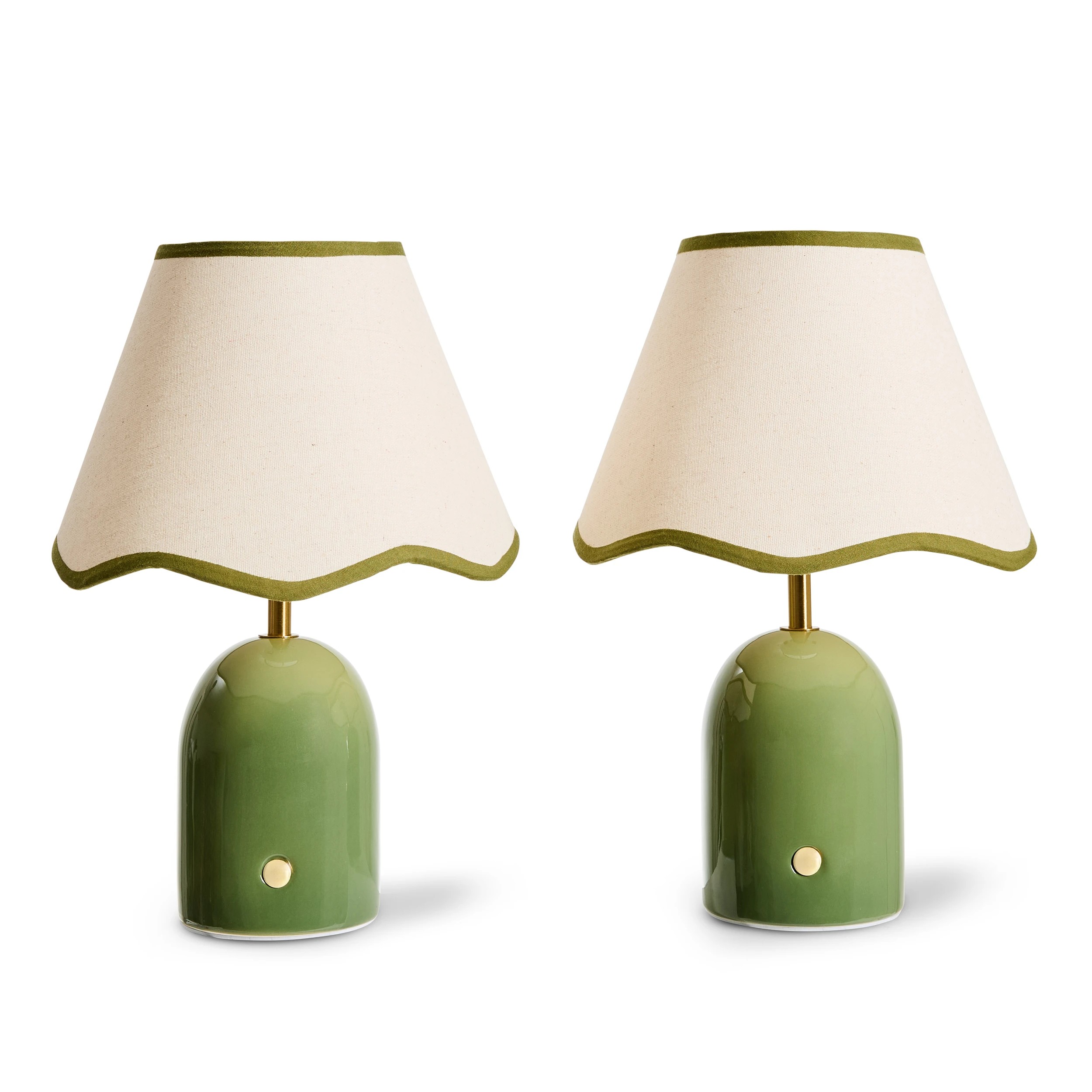 2 2 Pack Olympia Touch Lamps - Green, 2 of 6