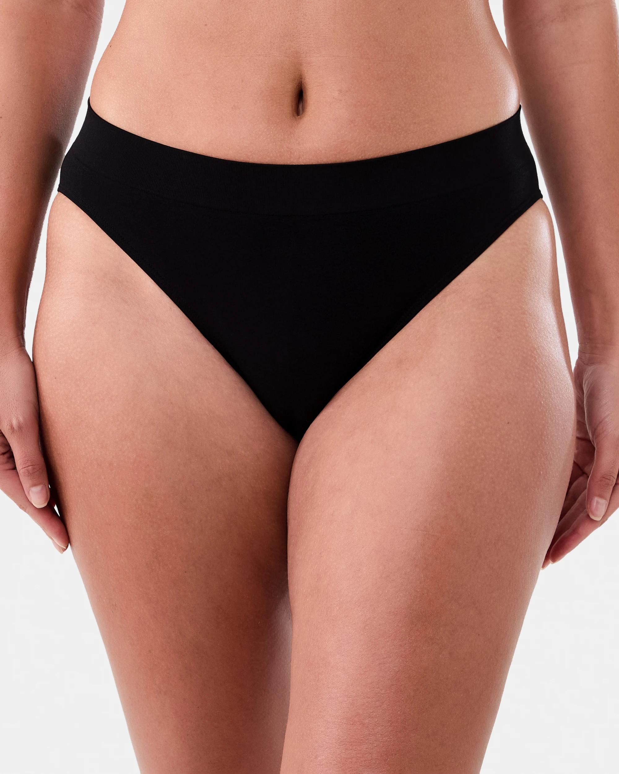 2 3 Pack Seamfree Bikini Briefs Blk Lf Blk, 2 of 5