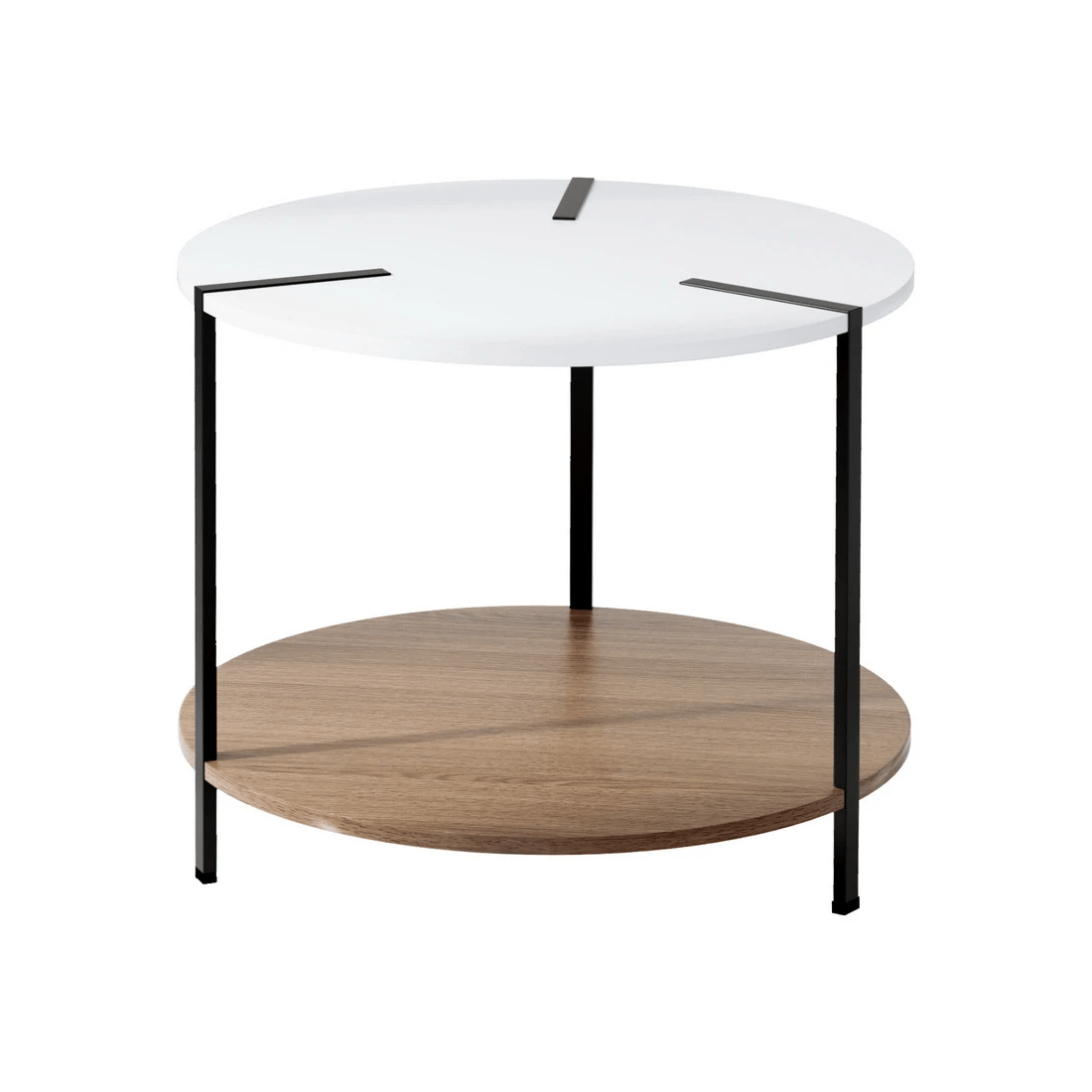 1 Artiss Coffee Table Side Table Round Cedric - White, 1 of 6