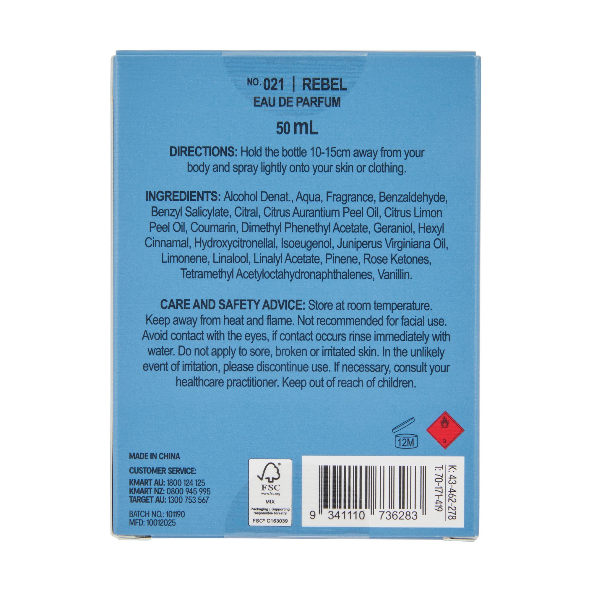 6 OXX Fragrance No. 021 Rebel Eau De Parfum 50ml - Citrus, White Floral and Tonka, 6 of 6