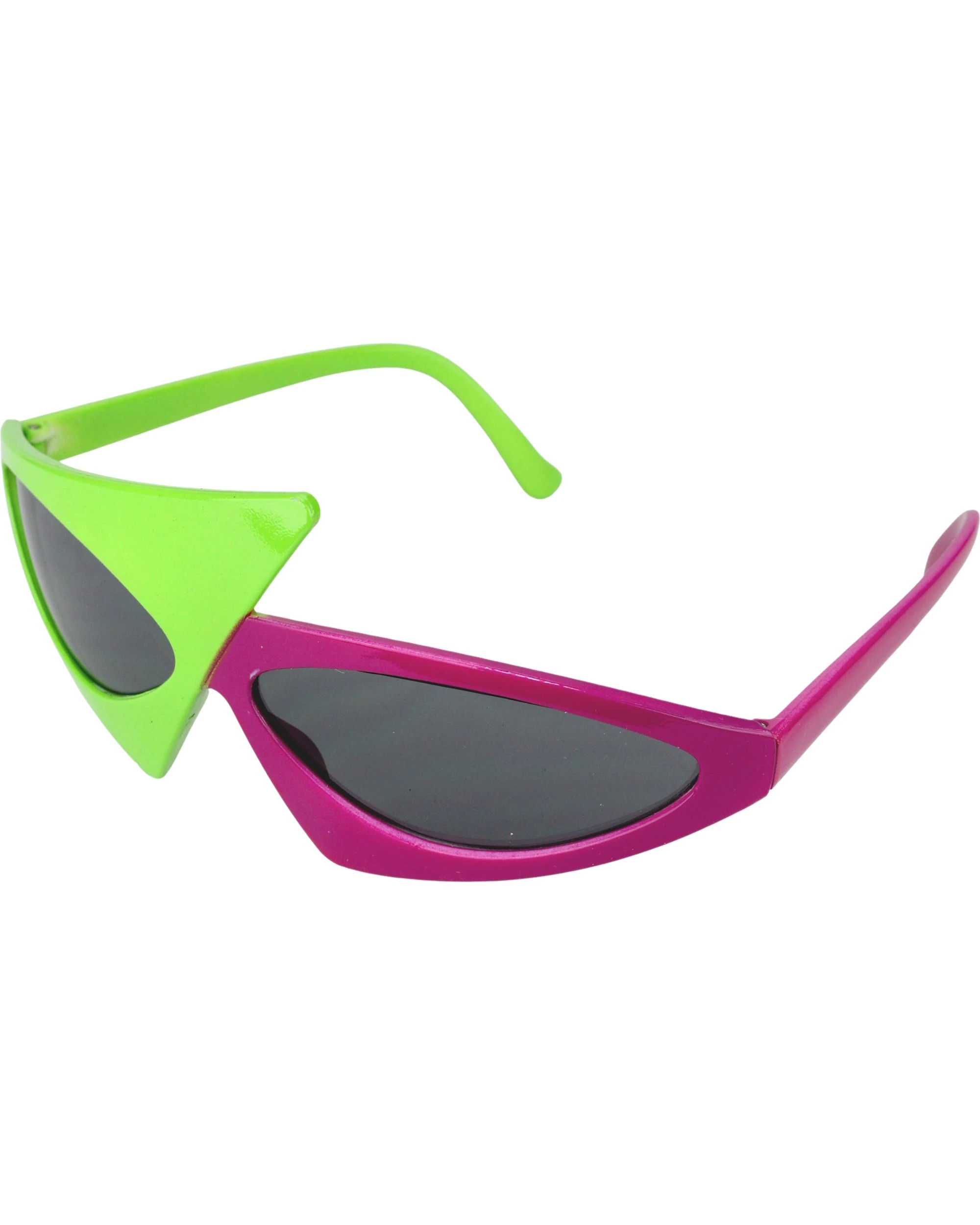 2 JD Party 80's Asymmetric Two Tone Party Glasses - One Size - Multi, 2 of 2