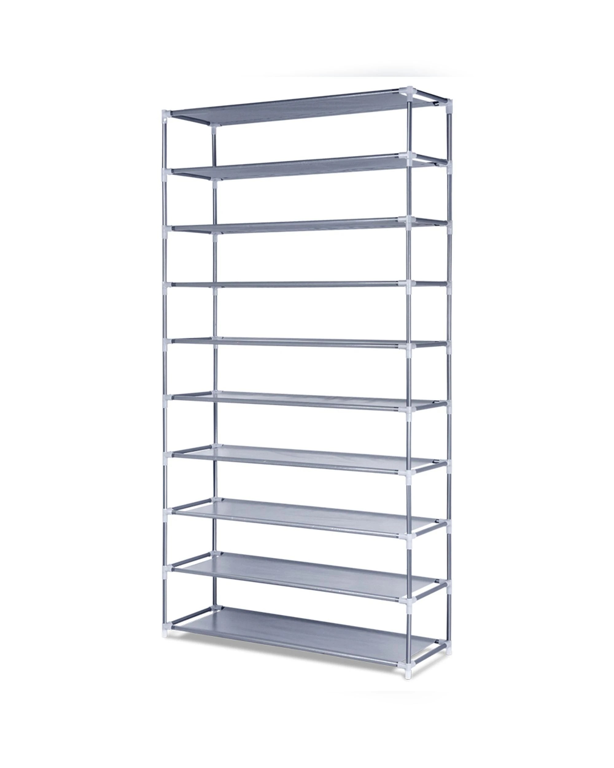 1 Artiss Shoe Rack Cabinet Stackable 10-Tier Durable Space Saving Modern Decor Easy Assembly Sturdy Versatile - Silver, 1 of 8