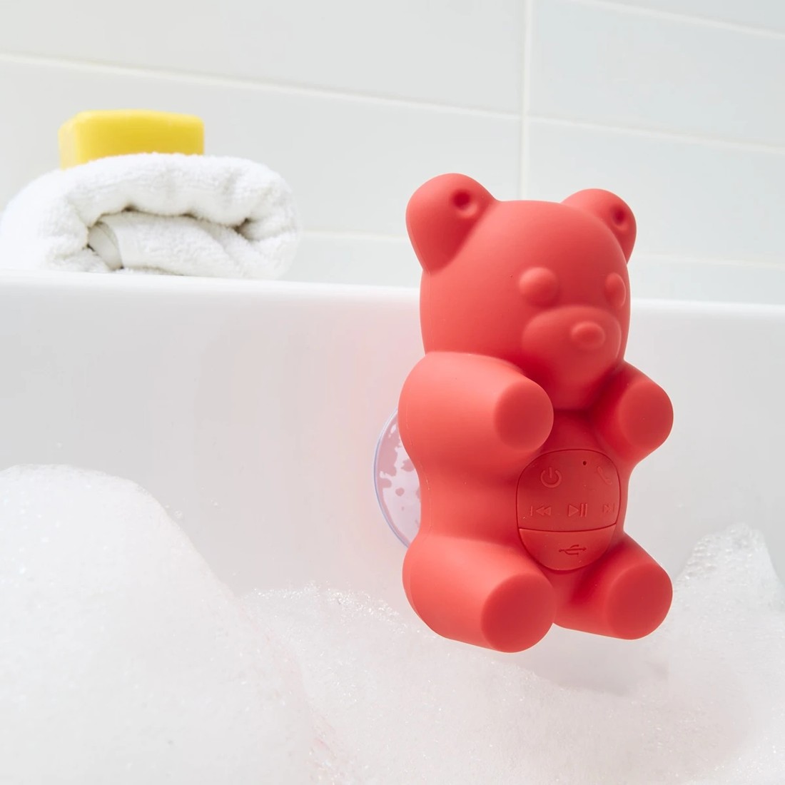 1 Splash Proof Speaker Bear - Red, 1 of 10