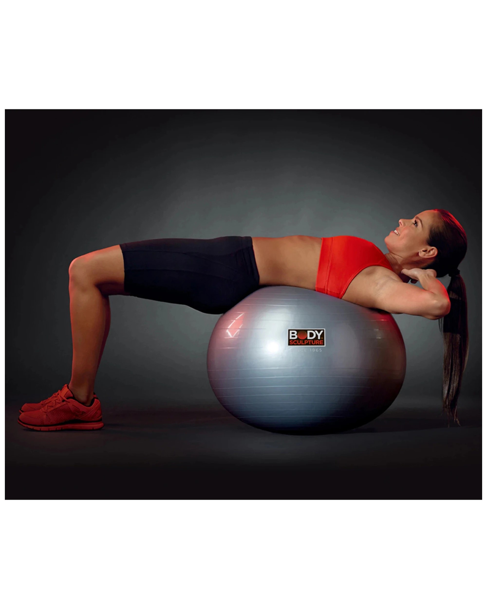 2 Body Sculpture Anti-Burst Gym Ball 55cm PVC Fitness Training Stability - Pink, 2 of 2