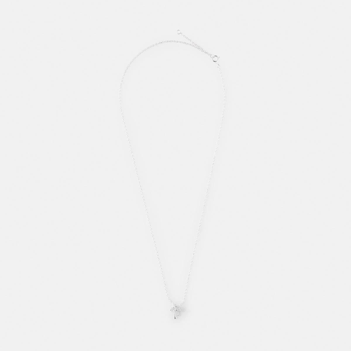 2 Cubic Zirconia Sterling Silver 925 Bow Necklace Silver, 2 of 4