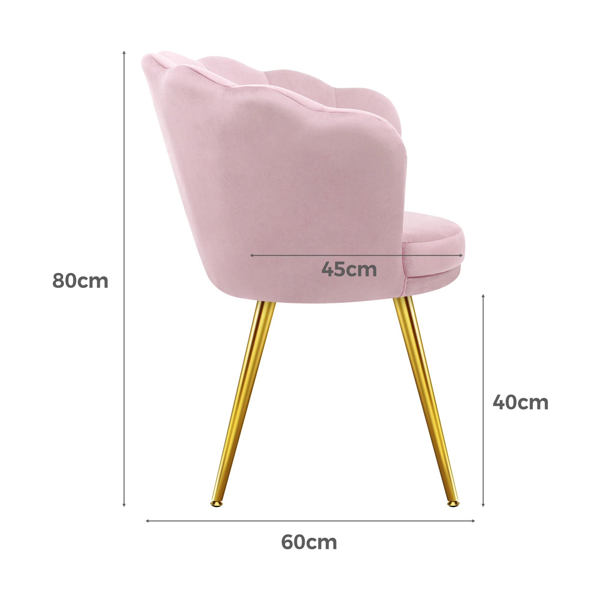 7 Alfordson Armchair Lounge Chair Upholstered Accent Chair Velvet Sofa Couch - Pink, 7 of 9