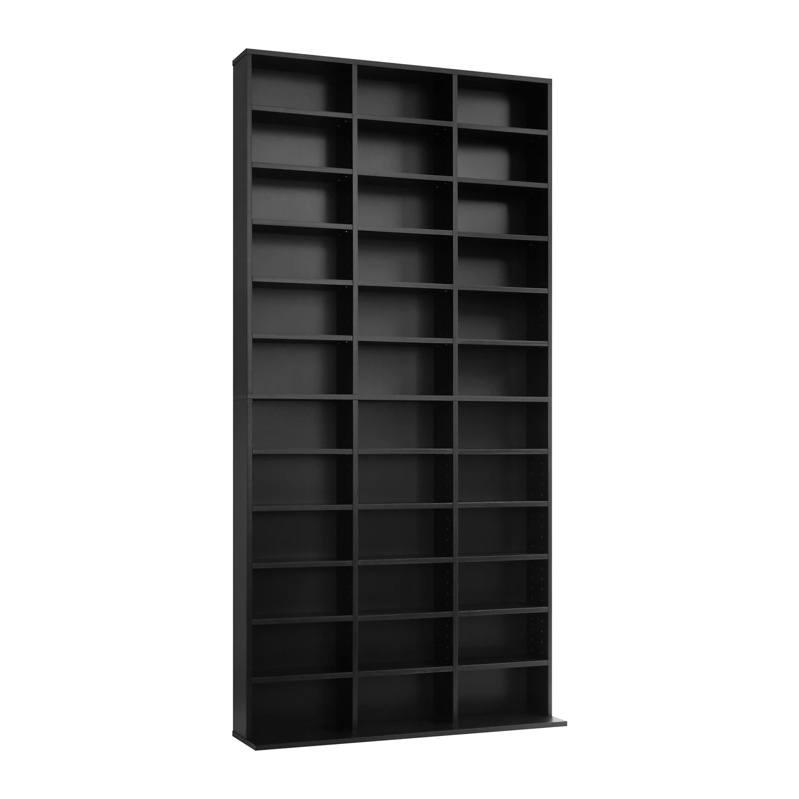 5 Oikiture Bookshelf Display Shelf Bookcase Cd Dvd Storage Media Rack Stand
 - Black, 5 of 9