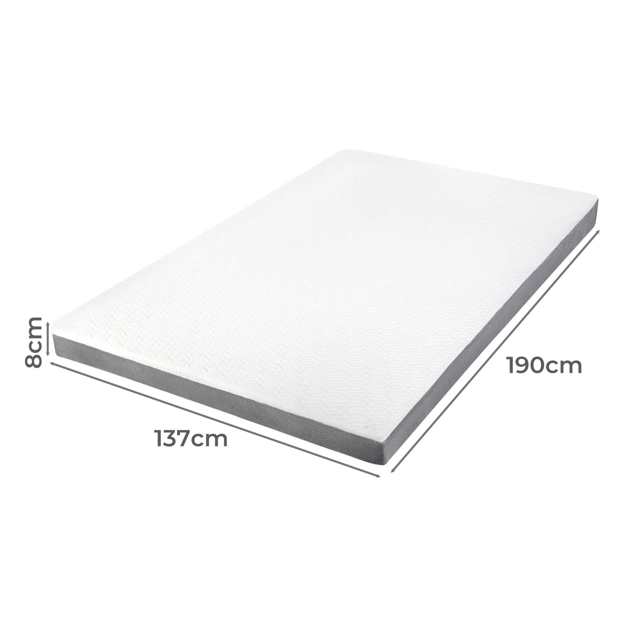 3 Dreamz Mattress Topper Double Size Memory Foam Dual Layer Anti Slip All Season, 3 of 9