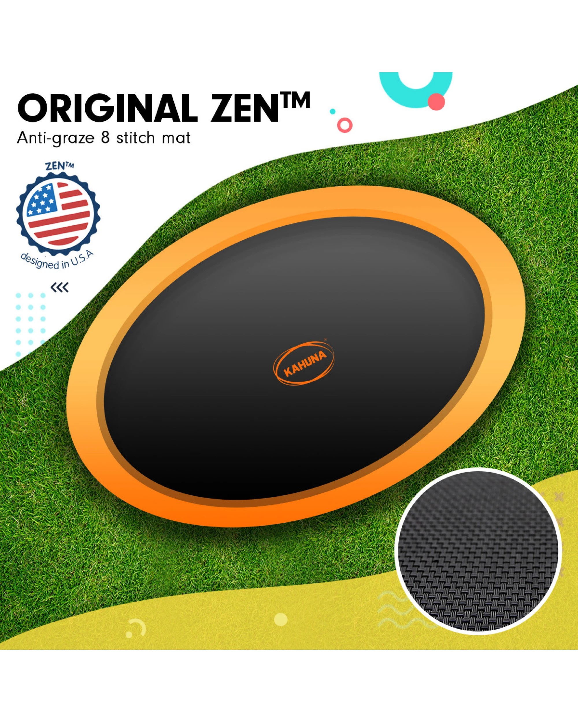 4 Kahuna Trampoline 8 ft x 14 ft Oval Outdoor - Orange, 4 of 8