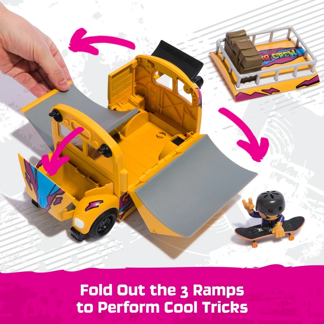 7 Tech Deck 2-in-1 Transforming Ultra Sk8 Bus Set, 7 of 10