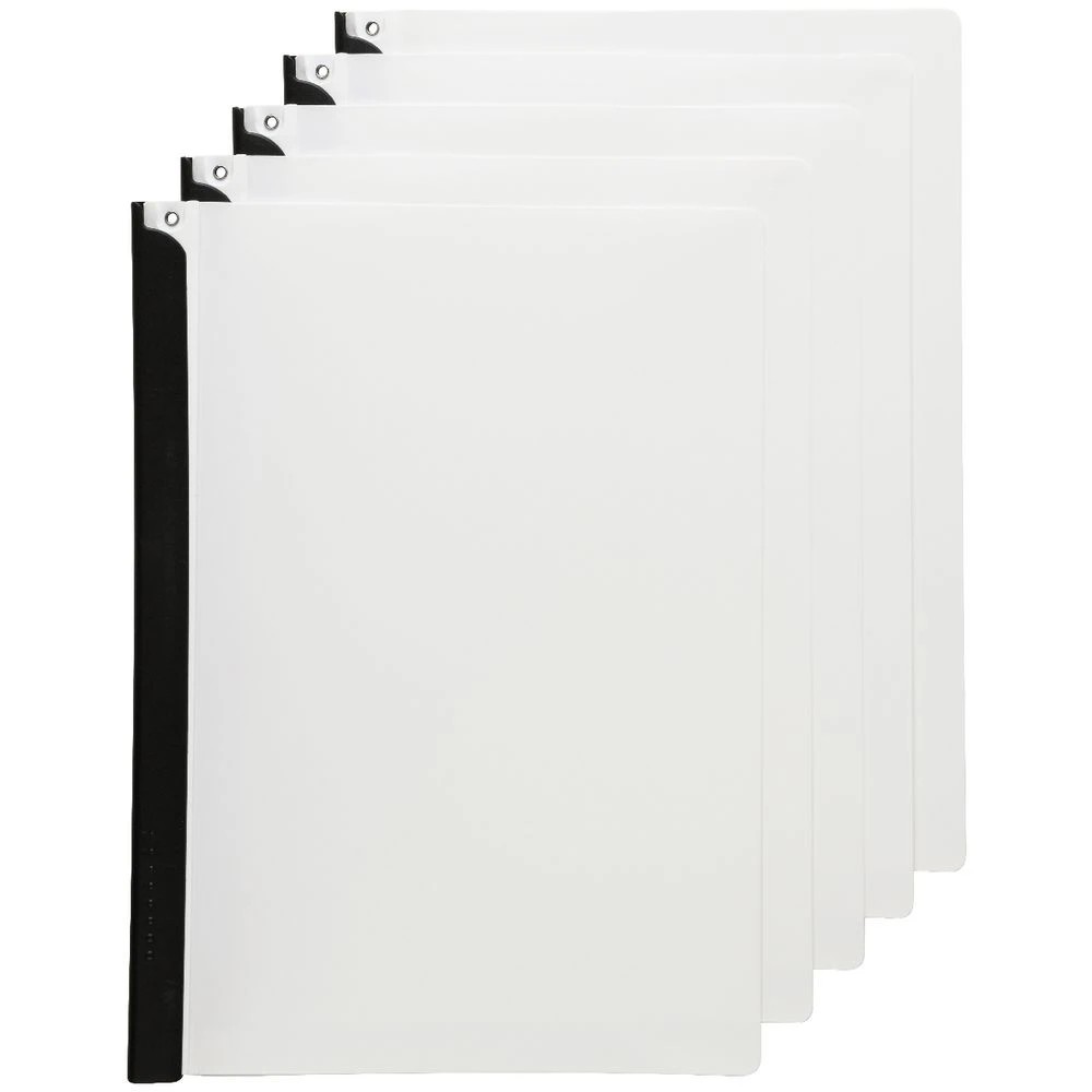 2 J.Burrows A4 Clamp Files 5 Pack White, 2 of 4