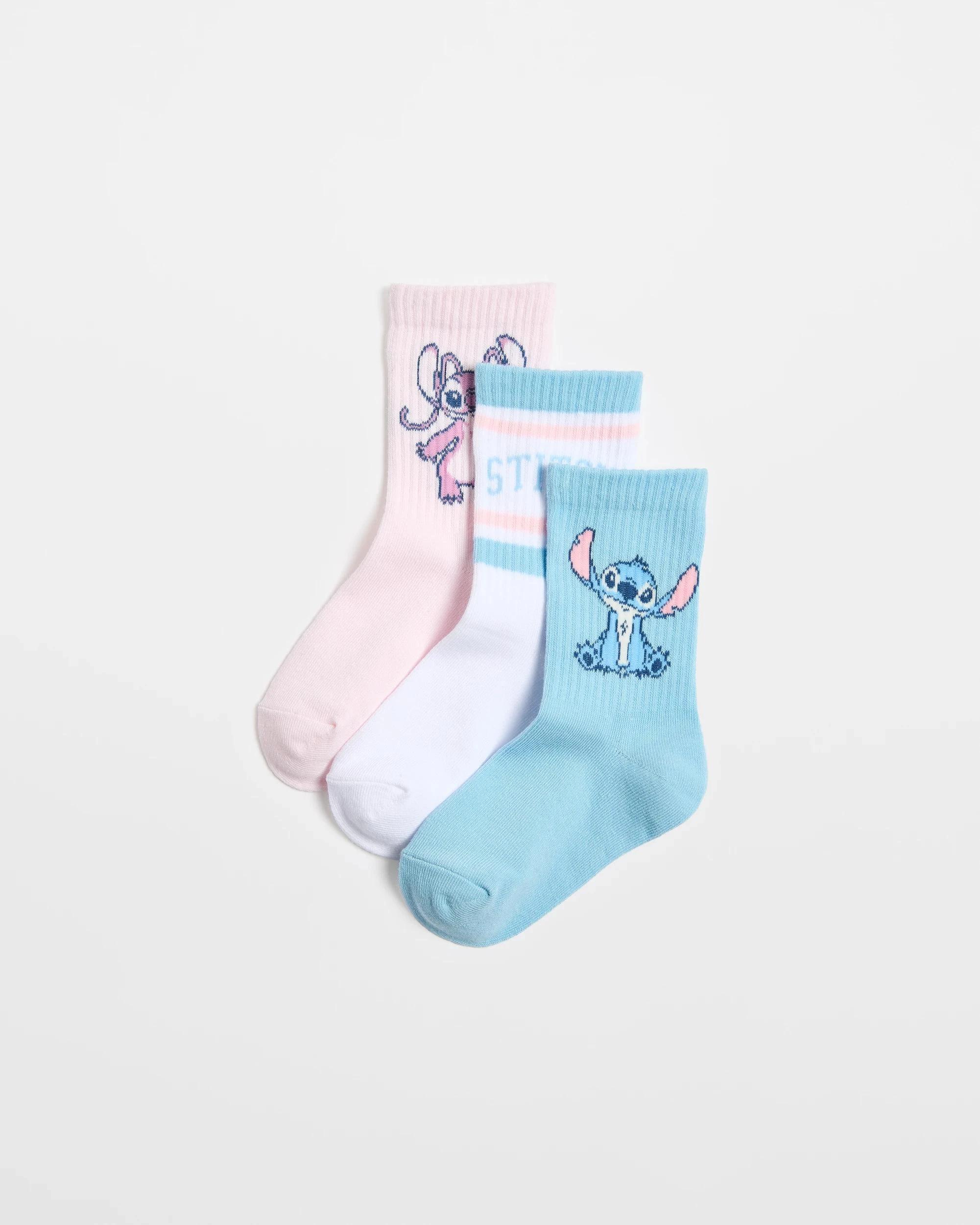 1 Disney Lilo and Stitch Crew Socks 3 Pack MULTI, 1 of 3