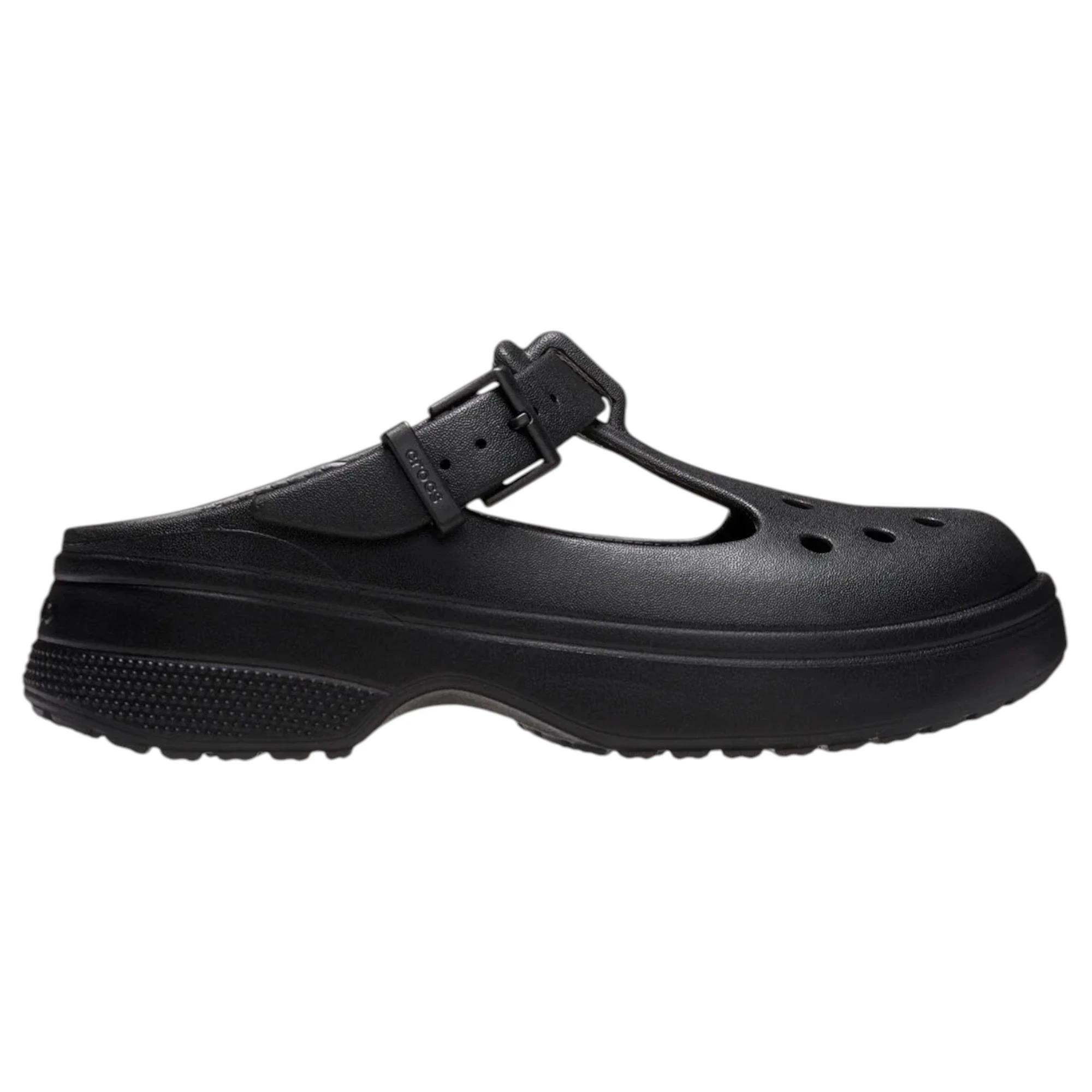 1 Crocs Unisex Classic Mary Jane Clogs Sandals BLACK, 1 of 6