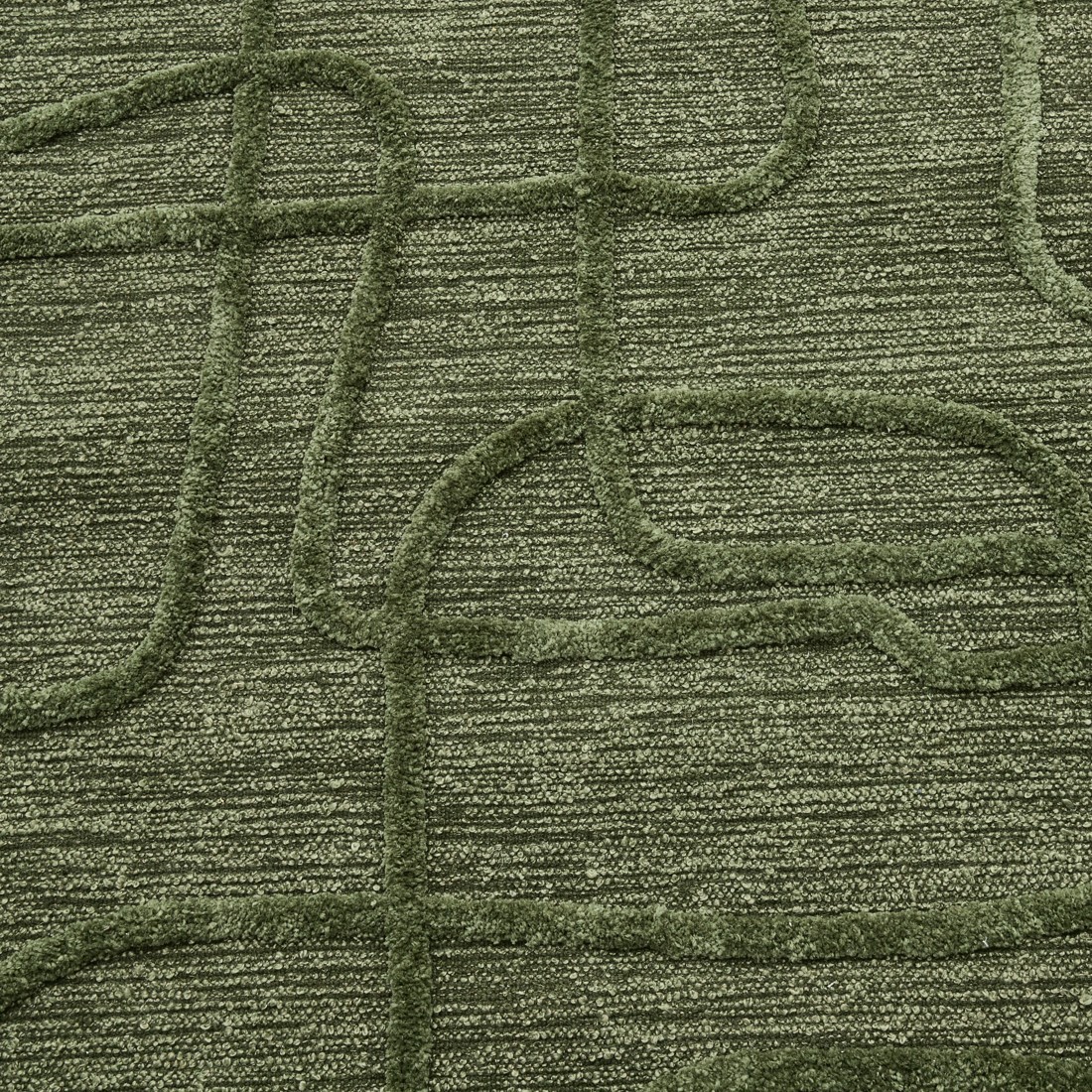 4 Leslie Loop Wool Blend Rug - Green, Large - 235cm x 160cm, 4 of 7