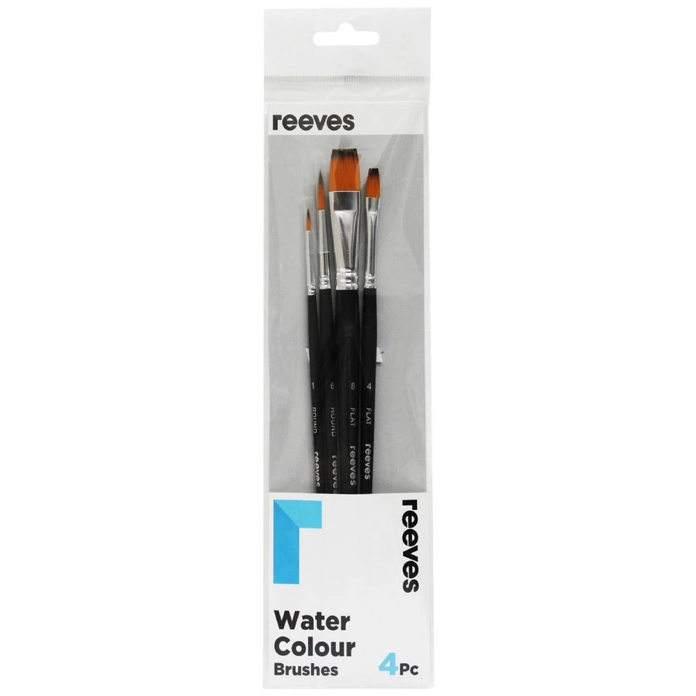 1 Reeves Watercolour Short Handle Brushes 4 Pack, 1 of 1