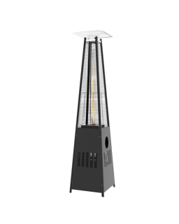 Havana Outdoors Gas Pyramid Flame Heater 13KW Steel Regulator Black - B