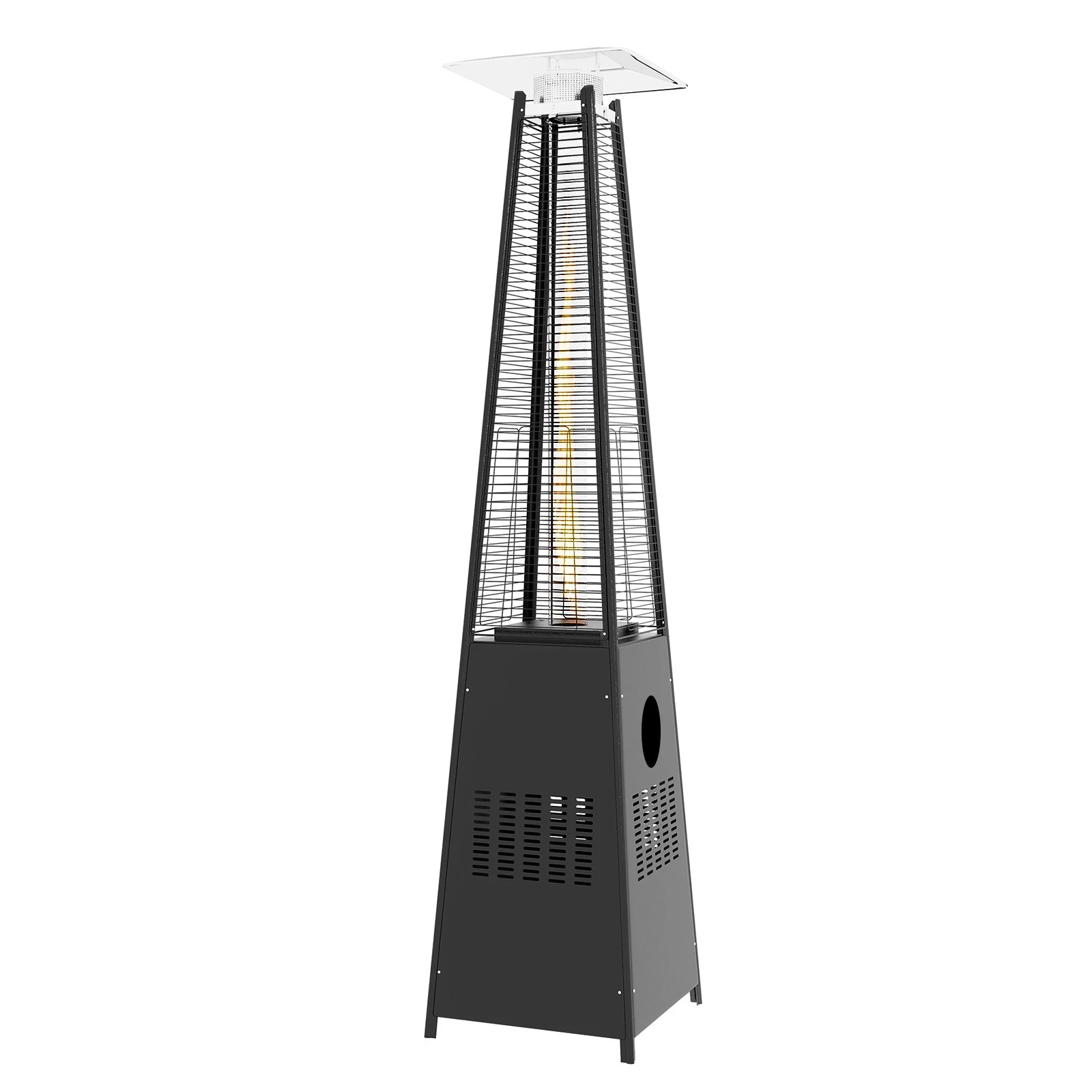 1 Havana Outdoors Gas Pyramid Flame Heater 13KW Steel Regulator Black - Black, 1 of 7