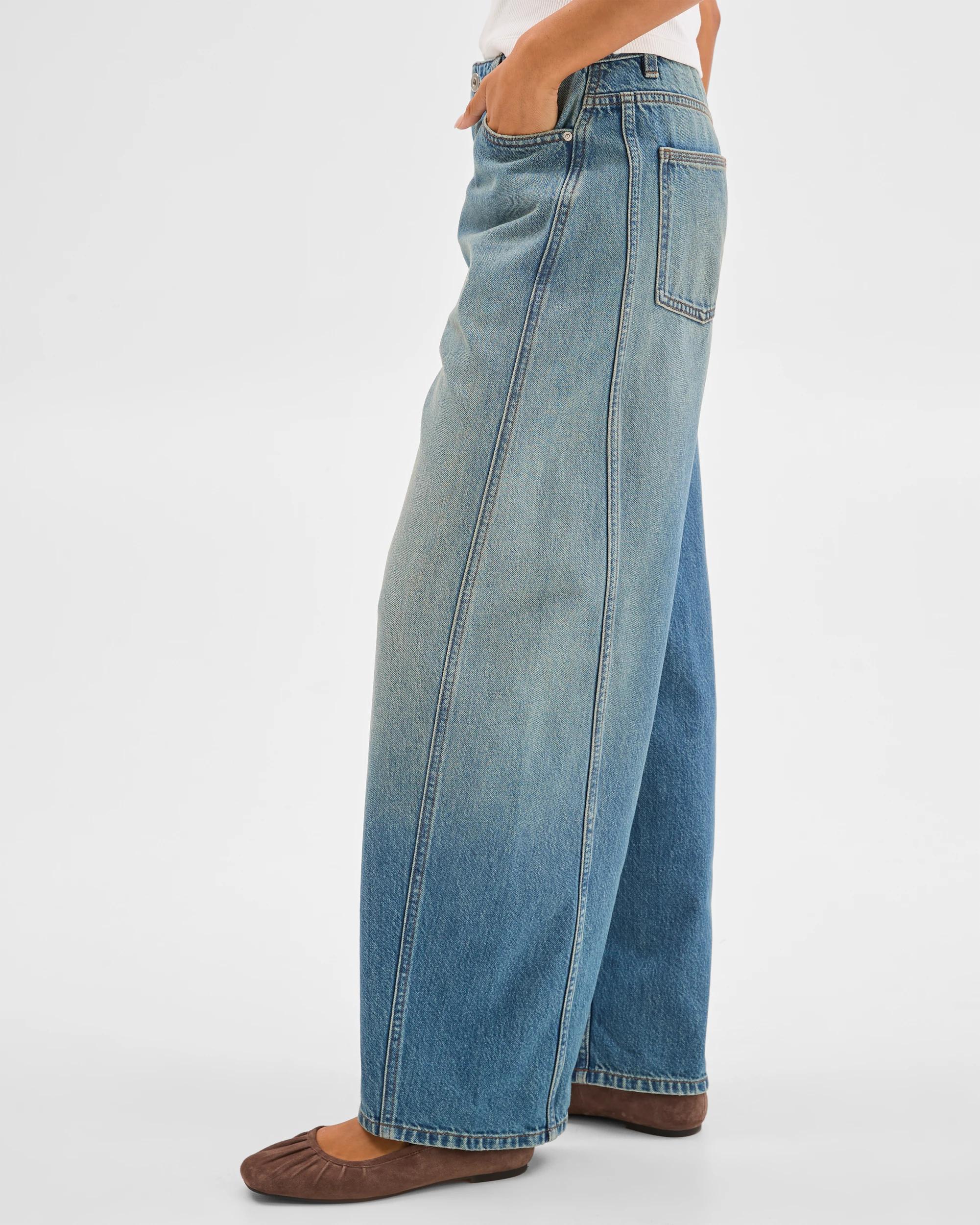 7 Lily Loves Barrel Leg Denim Jeans OKINAWA BLUE, 7 of 8
