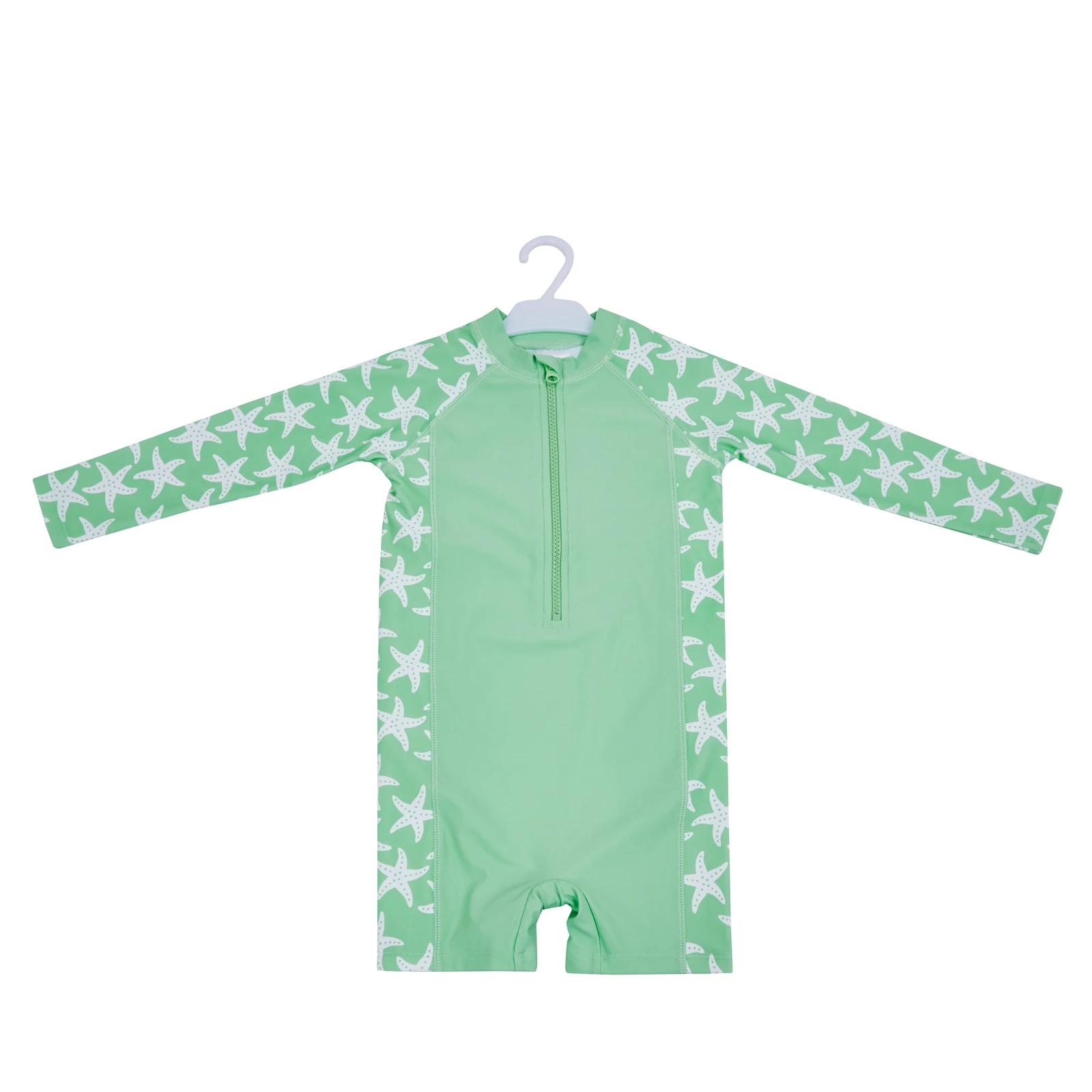 1 Big Softies 2pc Swimsuit & Hat - Green starfish , 1 of 6