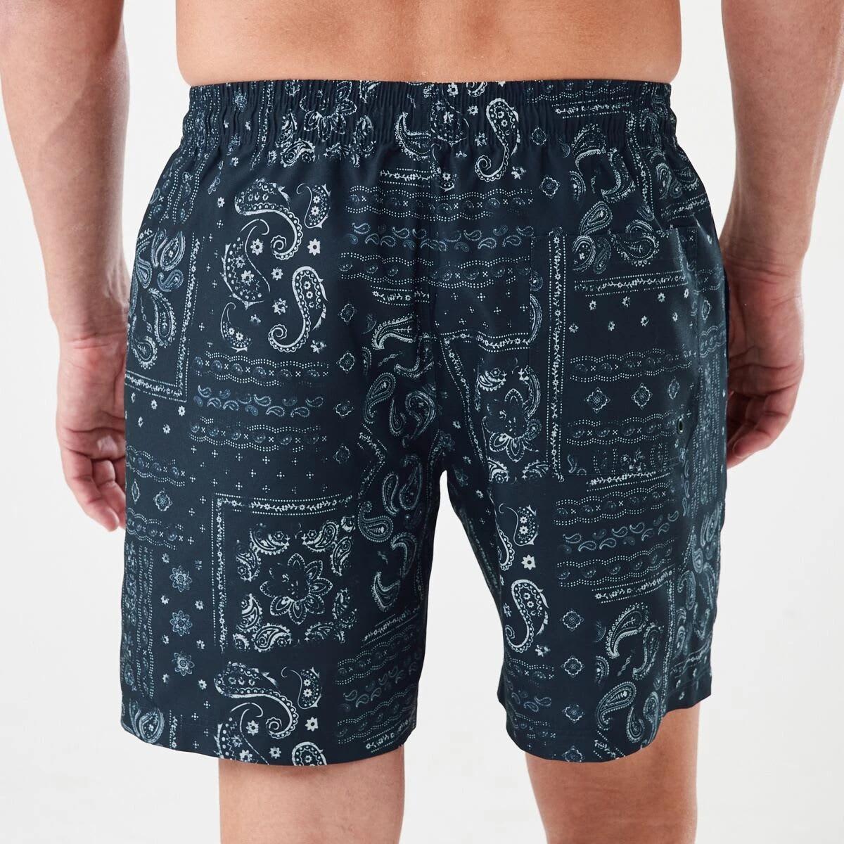 3 Regular Print Boardshorts ABSTRACT PAISLEY SKY CAPTAIN, 3 of 6