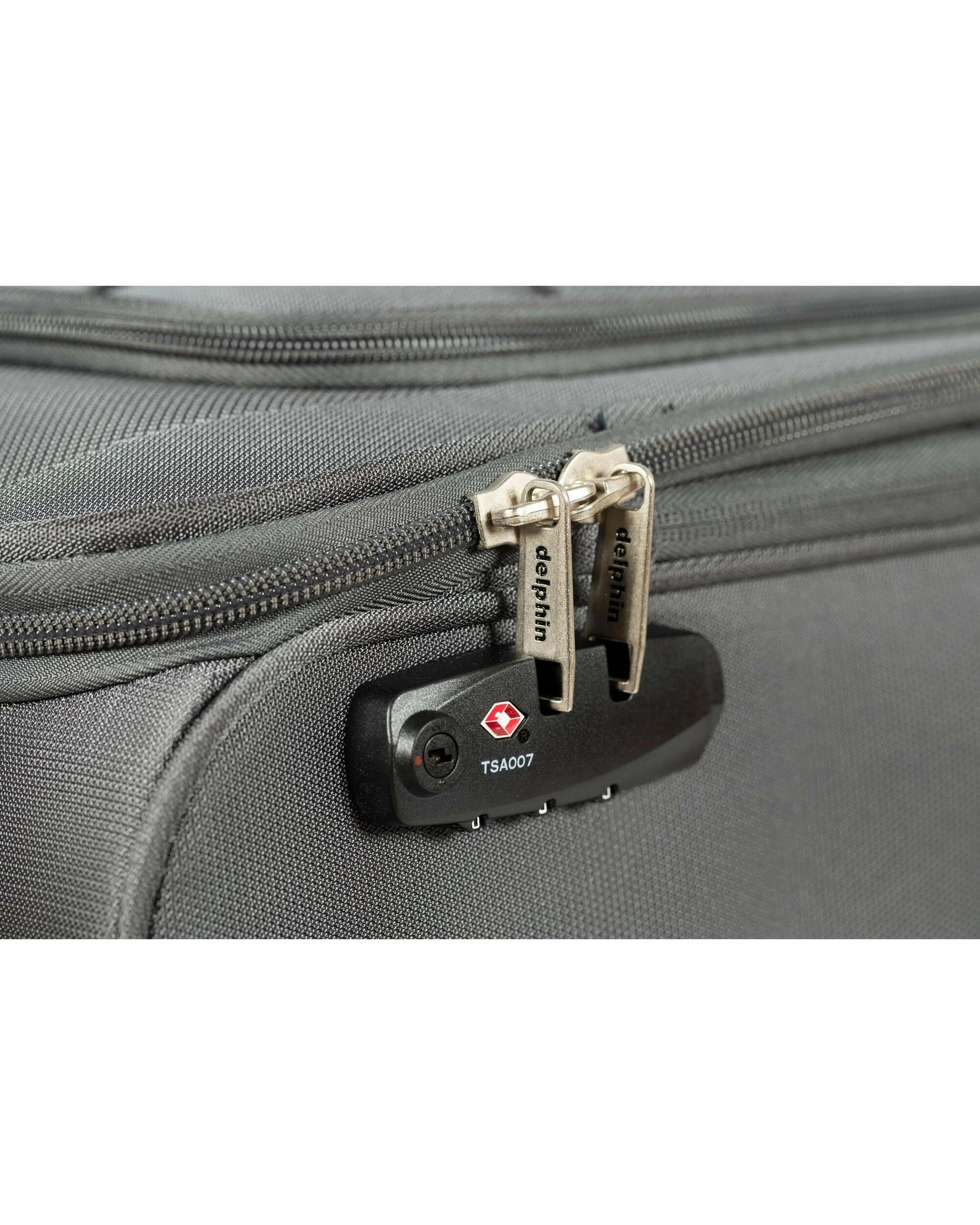 2 delphin caspian 2 Piece Suitcase Set Large & Medium - Grey, 2 of 5