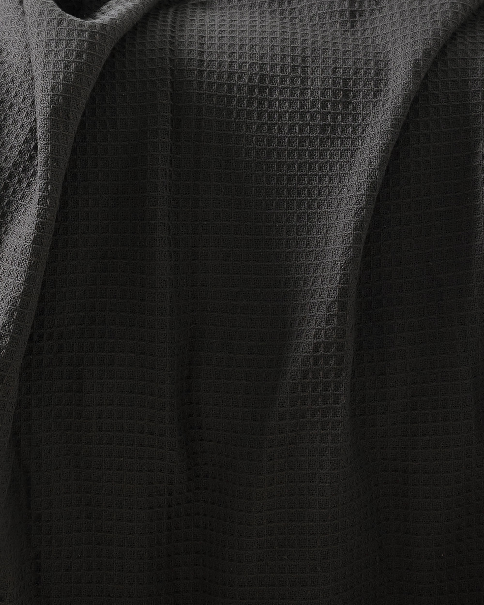 4 BAMBURY Waffle Weave Blanket Bed 400GSM 100% Cotton Classic Design - Charcoal, 4 of 4
