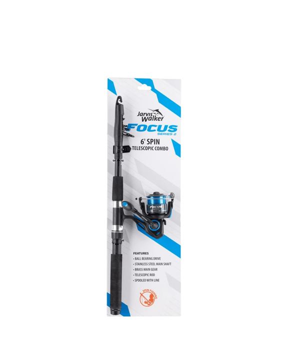 Jarvis Walker Focus Series 2 Spin Telescopic Combo - 6ft., Black