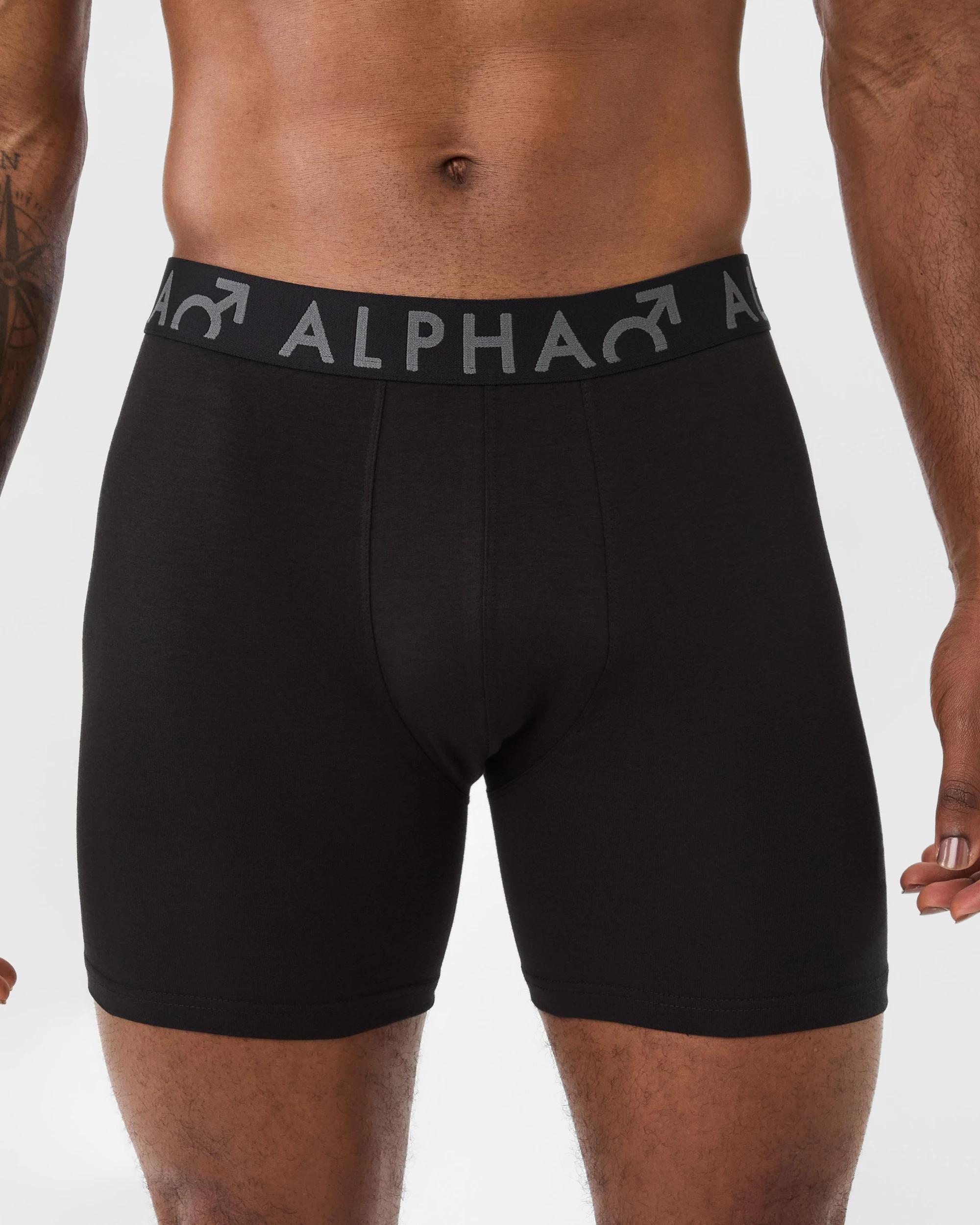 2 3 Pack Mid Length Trunks All Black, 2 of 6