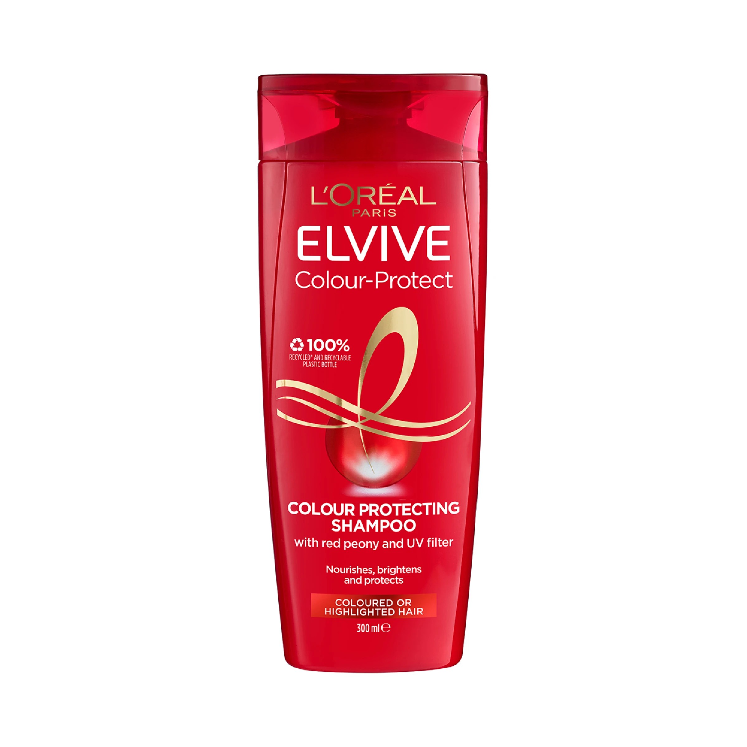 1 L'Oreal Paris Elvive Colour-Protect Shampoo 300ml - Red Peony and UV Filter, 1 of 5