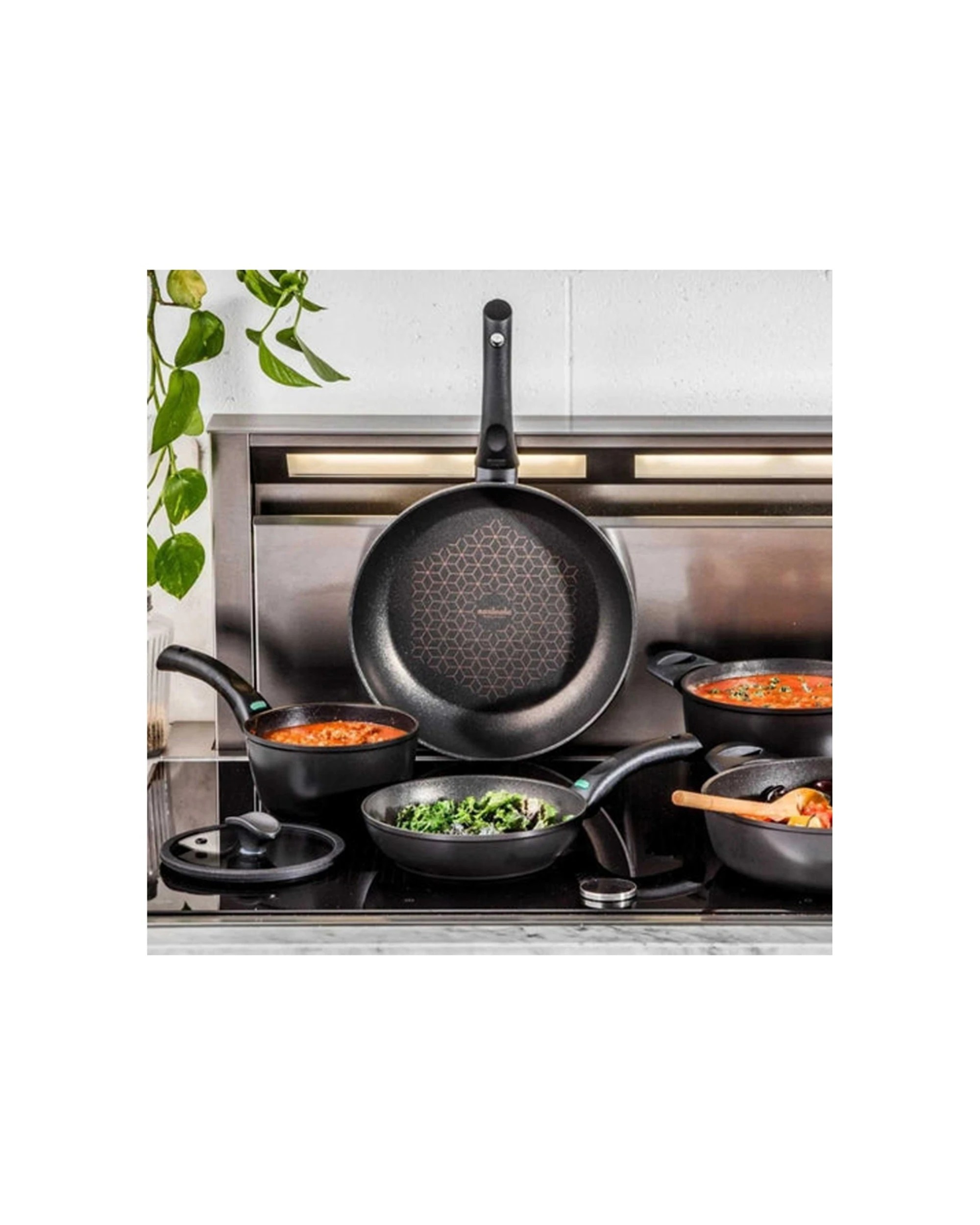 3 Essteele Per Salute 26cm Non-stick Open French Skillet Round Frying Pan
 - Black, 3 of 3