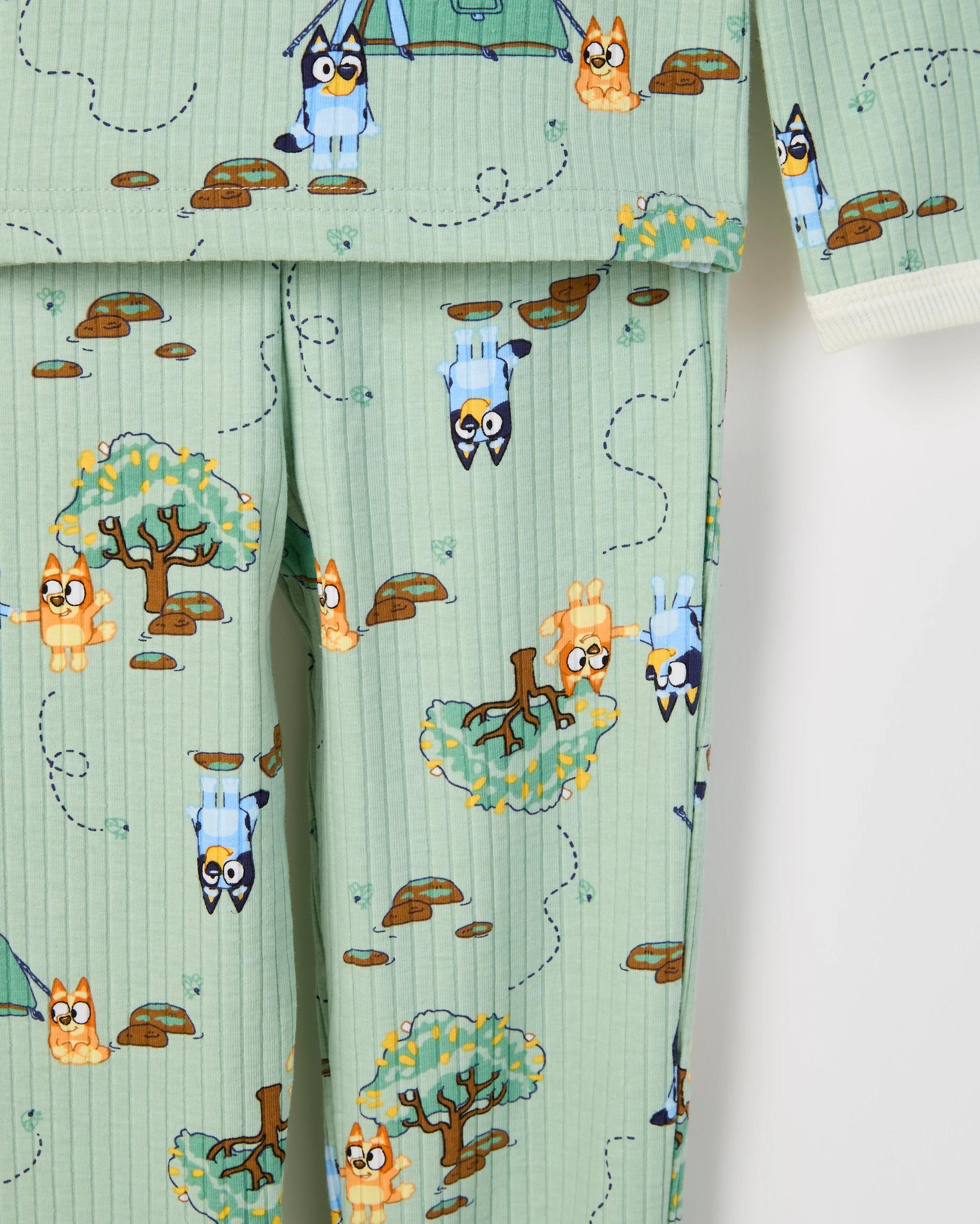 3 Bluey Australian Cotton Younger Boys Rib Pyjama Set BLUEY, 3 of 5