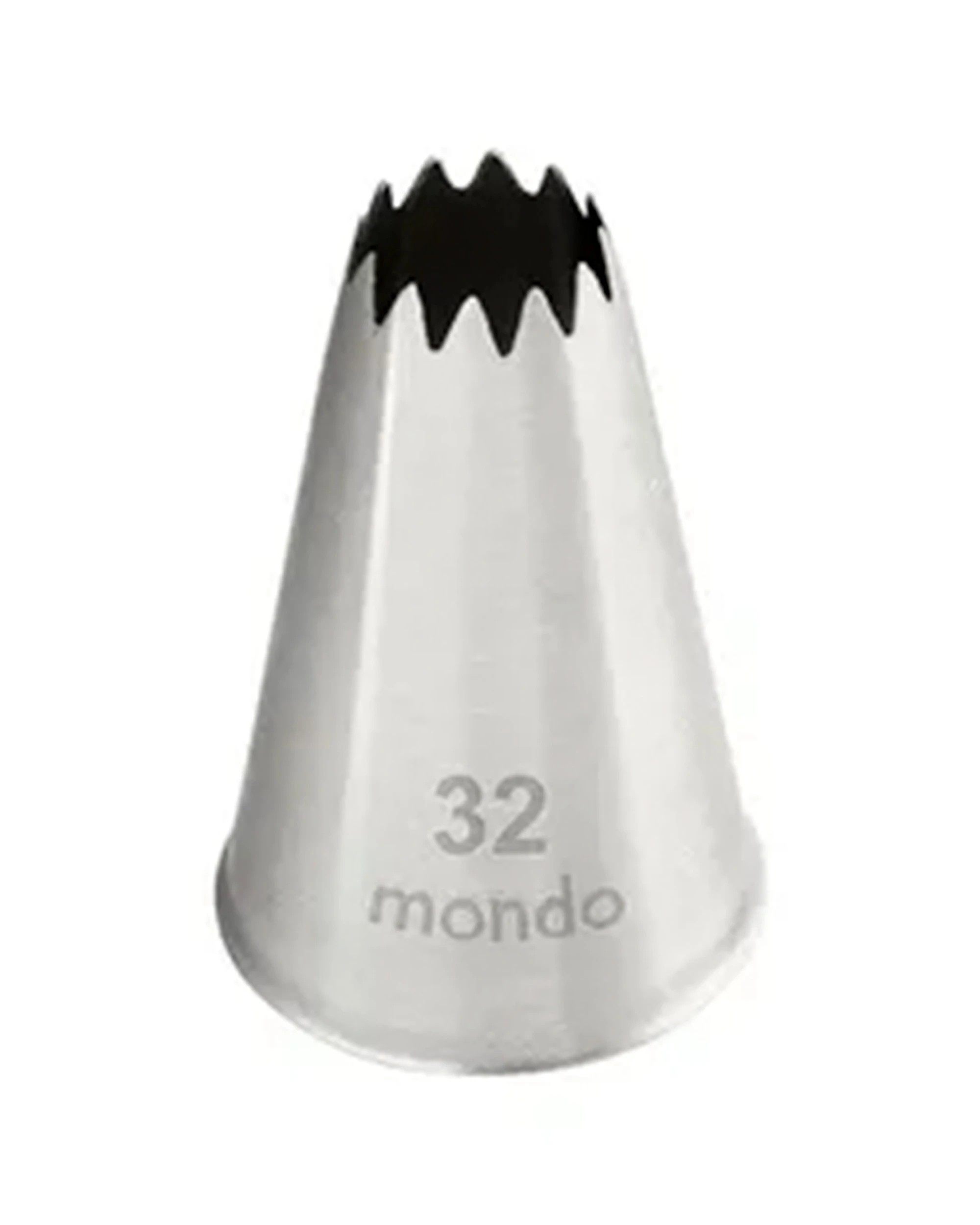 1 Mondo 32 Closed Star Piping Tip Stainless Steel Seamless Durable Construction Cake Decorating Tool - Silver, 1 of 1