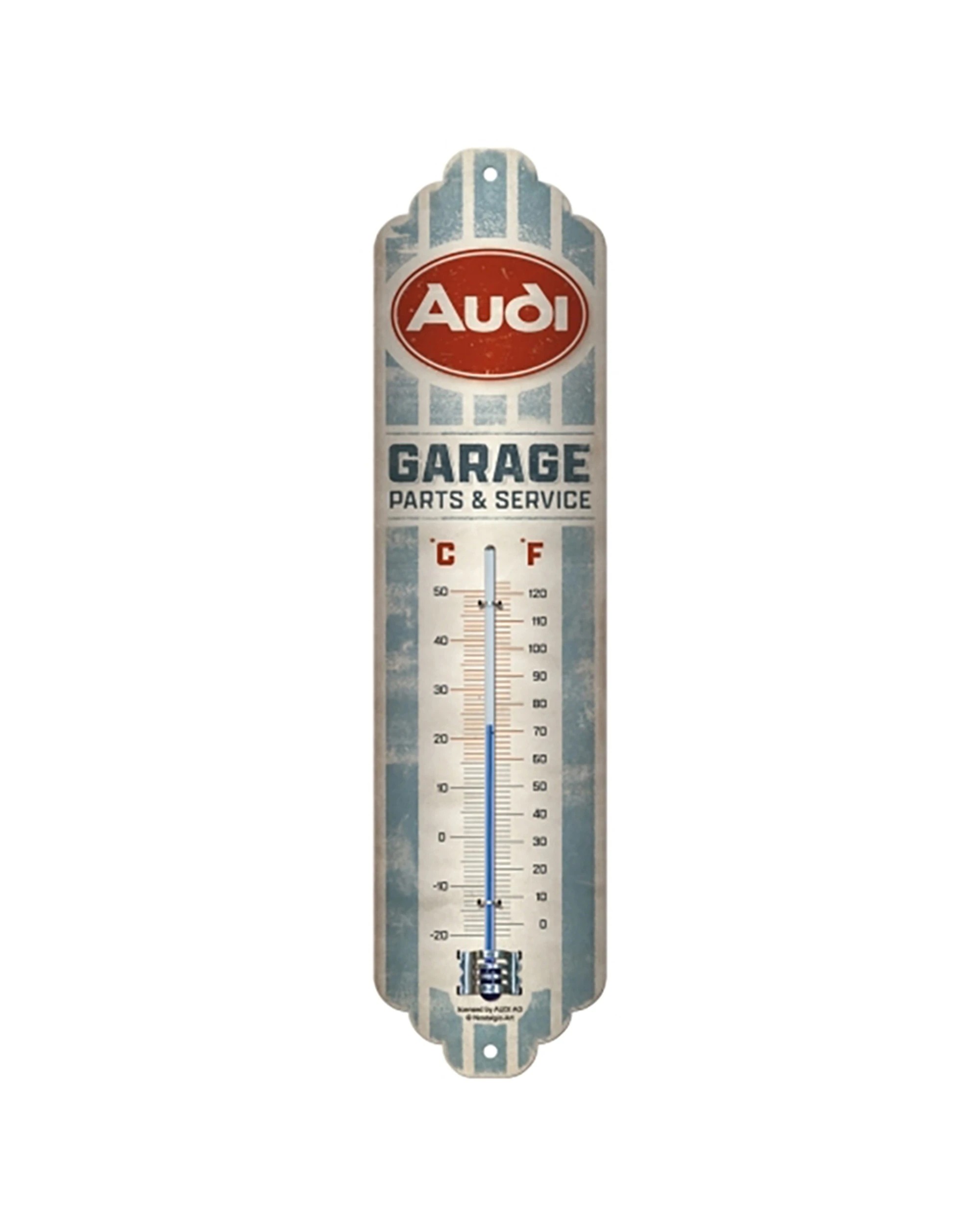 1 Nostalgic-Art Metal Thermometer Audi Garage Retro Look German Made Metal - Grey, 1 of 1
