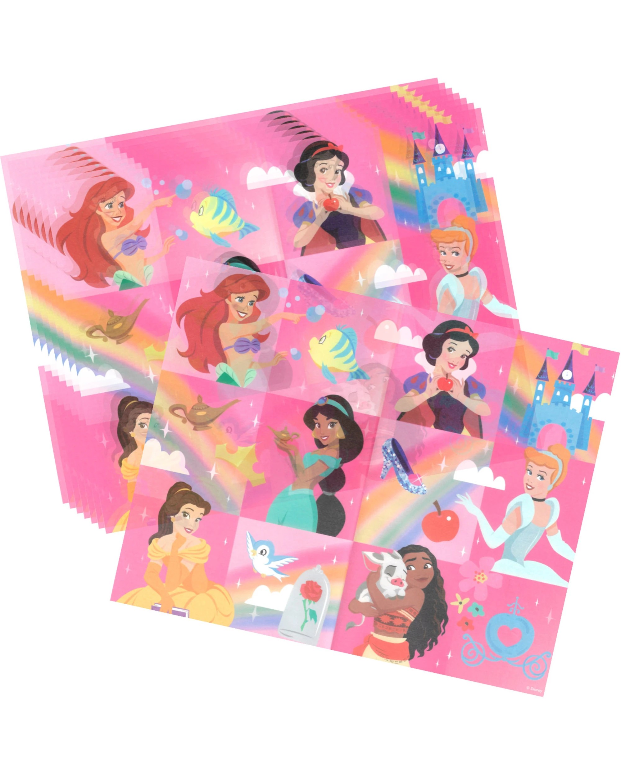 2 Design Group Disney Princess Character Grease Proof Paper Plate Tray Liners 8 Sheets, 2 of 5