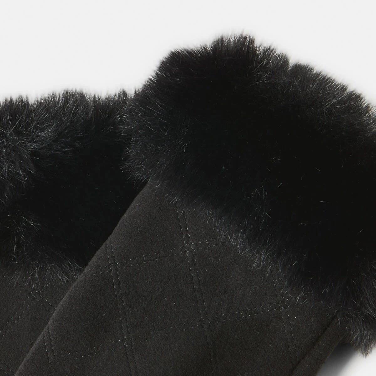 3 Fluffy Gloves Black, 3 of 4