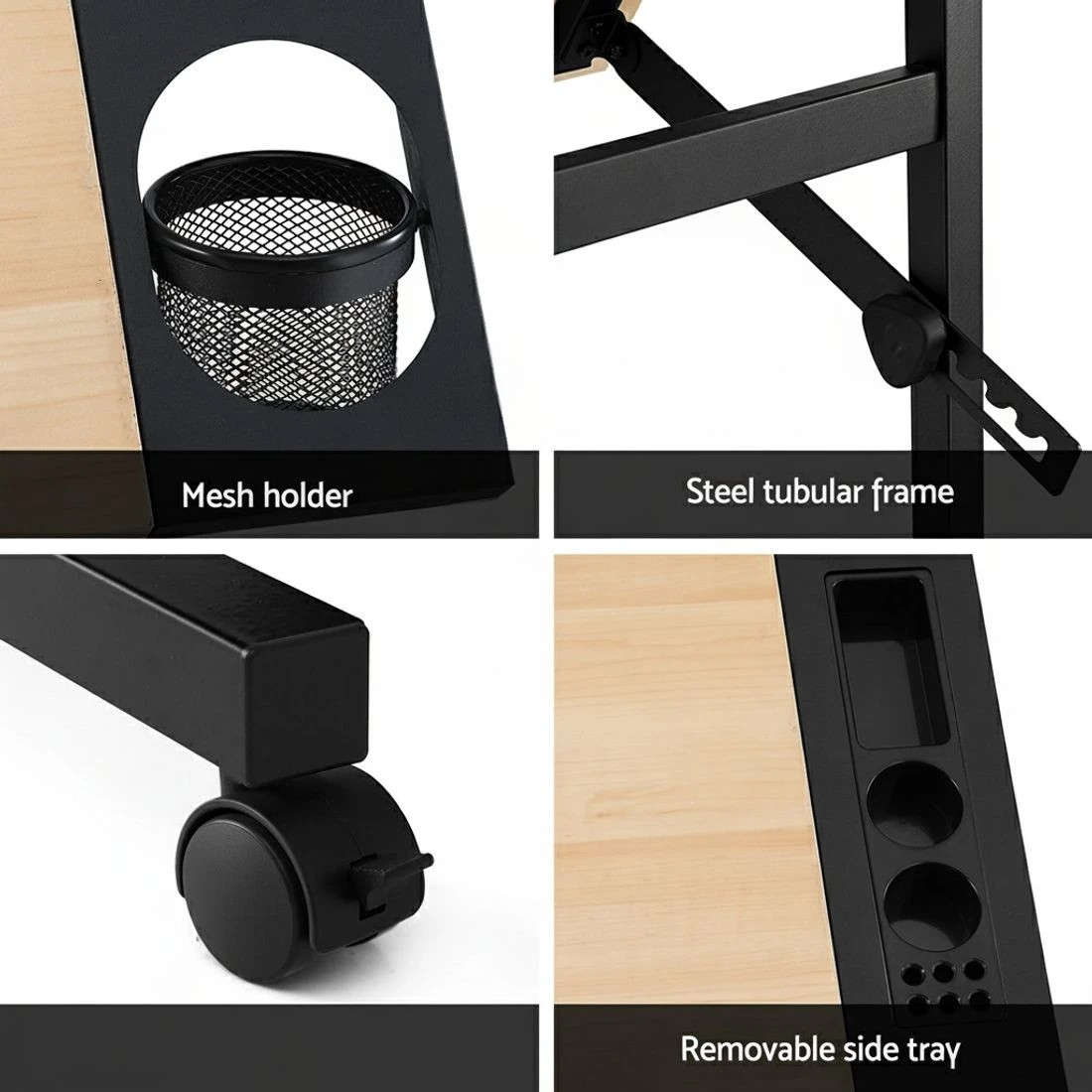 6 Artiss Drafting Table Drawing Desk Art Desk Multi-Functional Craft Drawing Table Oak - Brown, 6 of 6