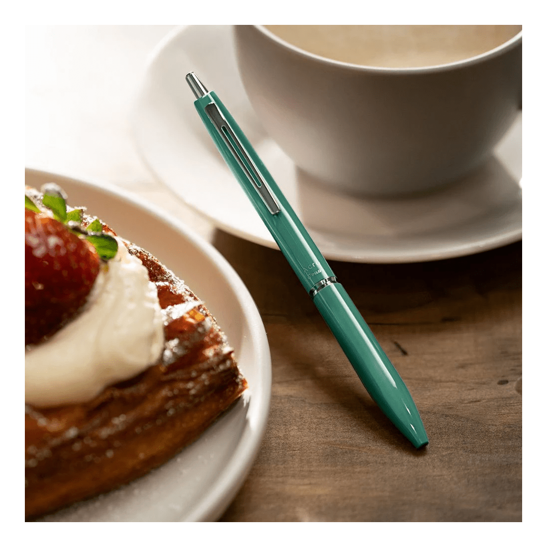 6 PILOT Acro 300 0.7mm Hybrid Ballpoint Pen Forest Green Barrel, 6 of 6