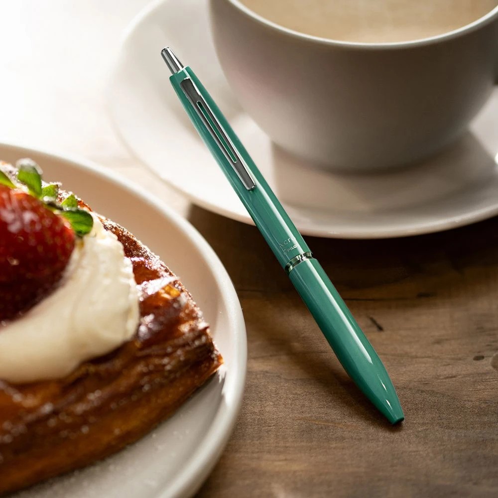 6 PILOT Acro 300 0.7mm Hybrid Ballpoint Pen Forest Green Barrel, 6 of 6