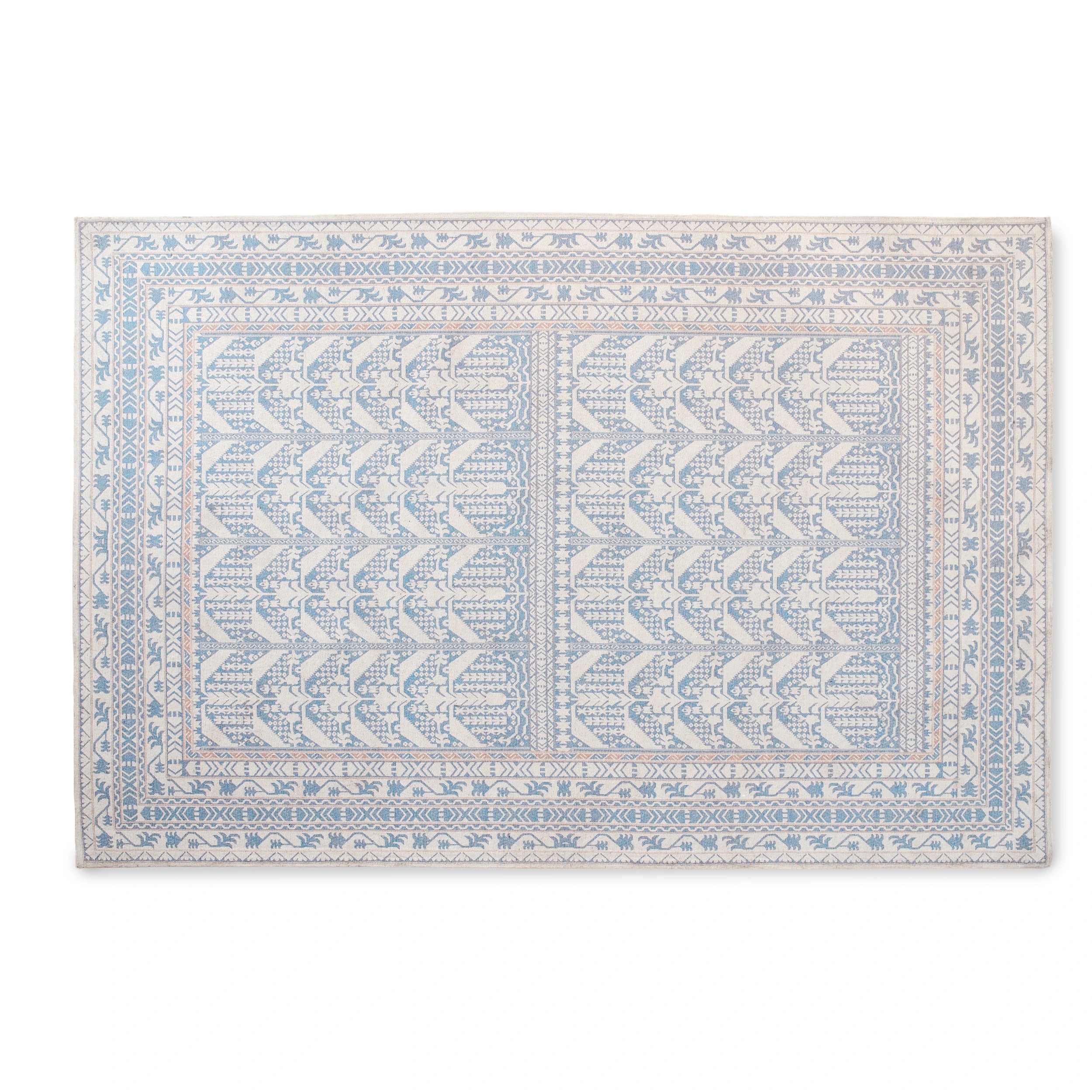 6 Emi Wool Blend Rug - Blue, Extra Extra Large - 300cm x 200cm, 6 of 6