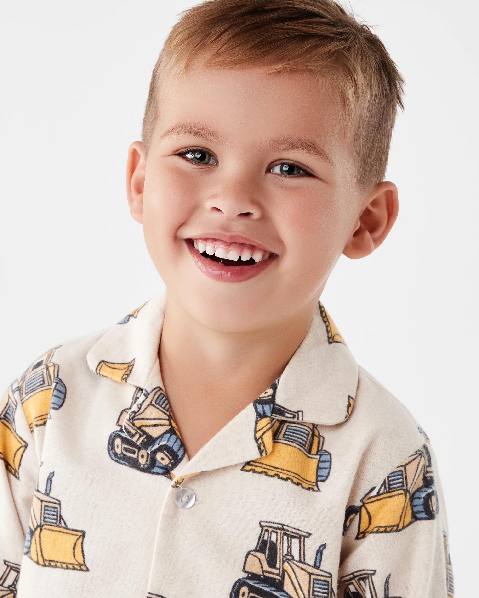 3 Flannel Pyjama Set Bge Dozers, 3 of 9
