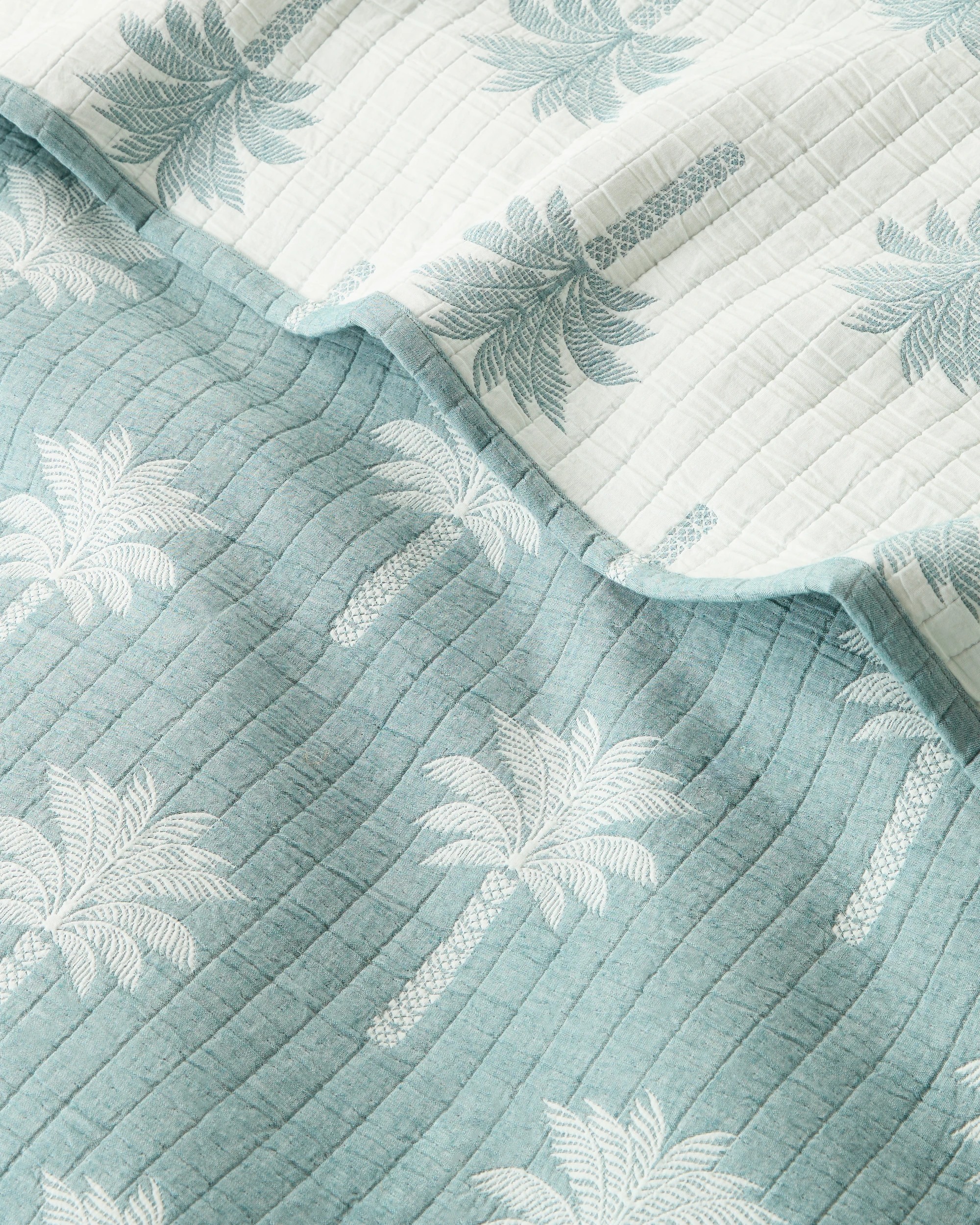 3 Target Asher Palm Coverlet Set
 - Queen Bed
 - Green, 3 of 3