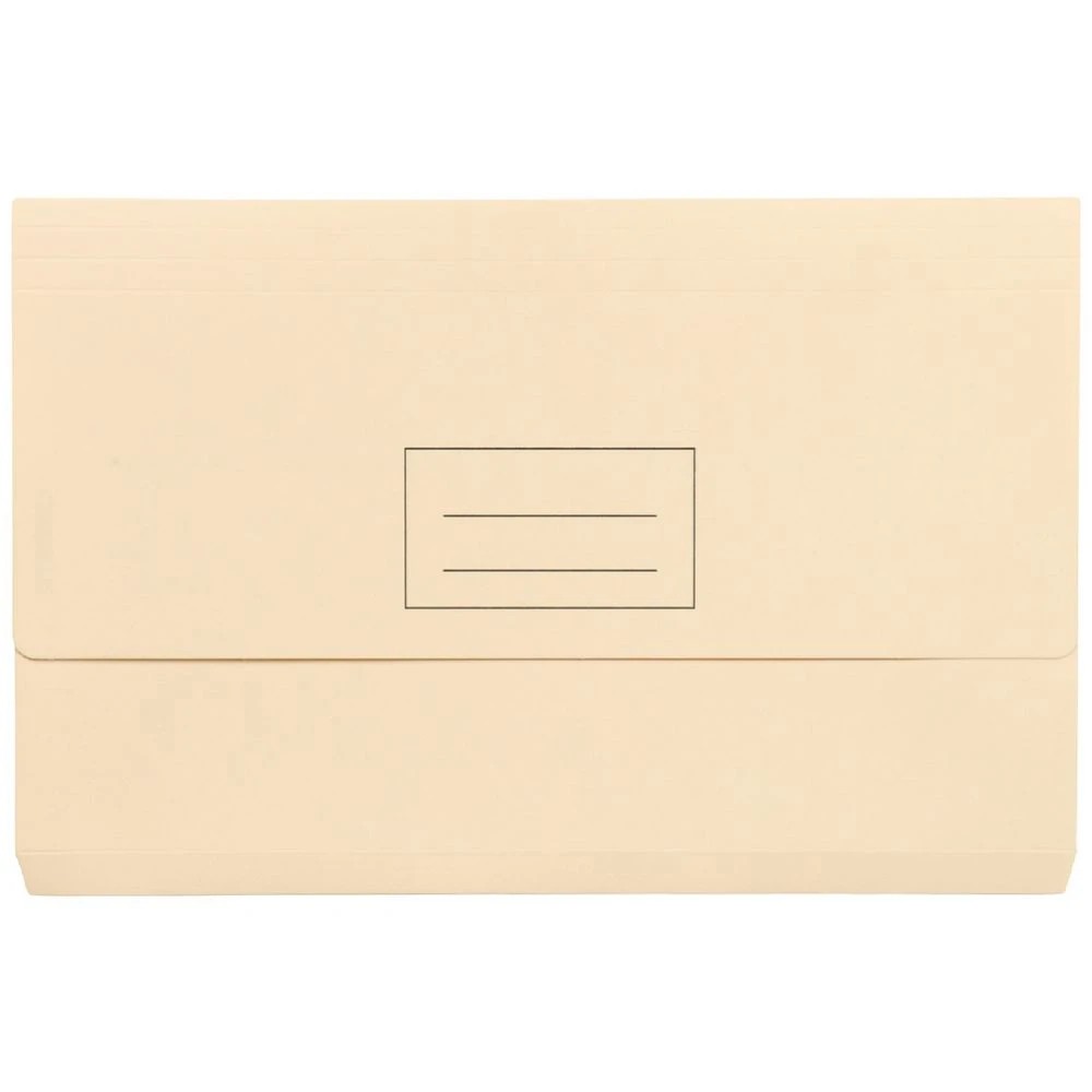 1 J.Burrows Foolscap Document Wallet 220gsm Buff, 1 of 3