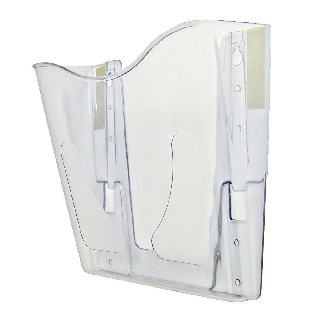 2 Deflecto DocuPocket Wall Pocket Portrait Smoke, 2 of 2